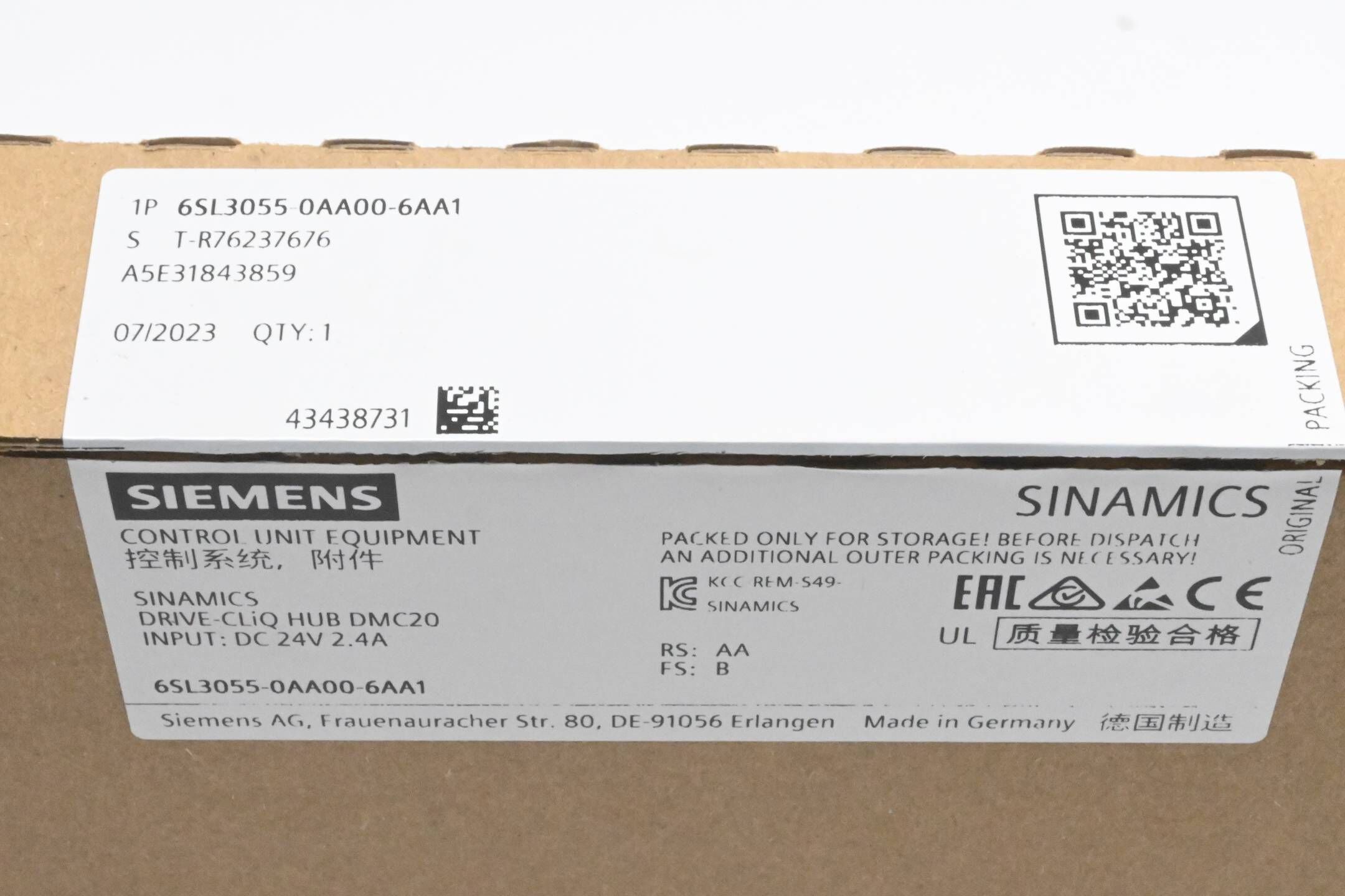 Siemens Sinamics Drive-CLiQ Modul 6SL3 055-0AA00-6AA1 ( 6SL3055-0AA00-6AA1 ) E.B