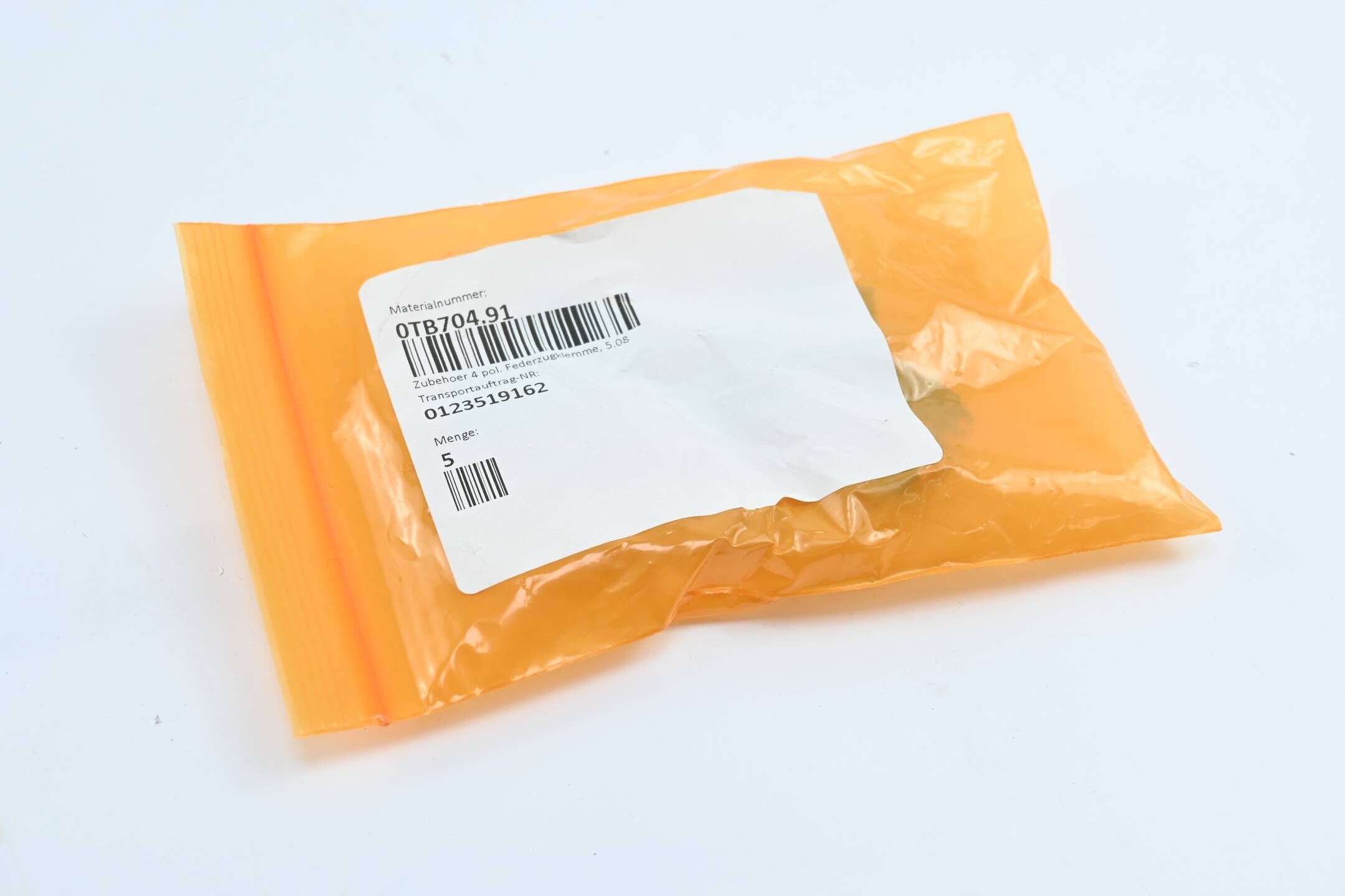 5 STÜCK B&R Automation 4-polige Feldklemme 0TB704.91
