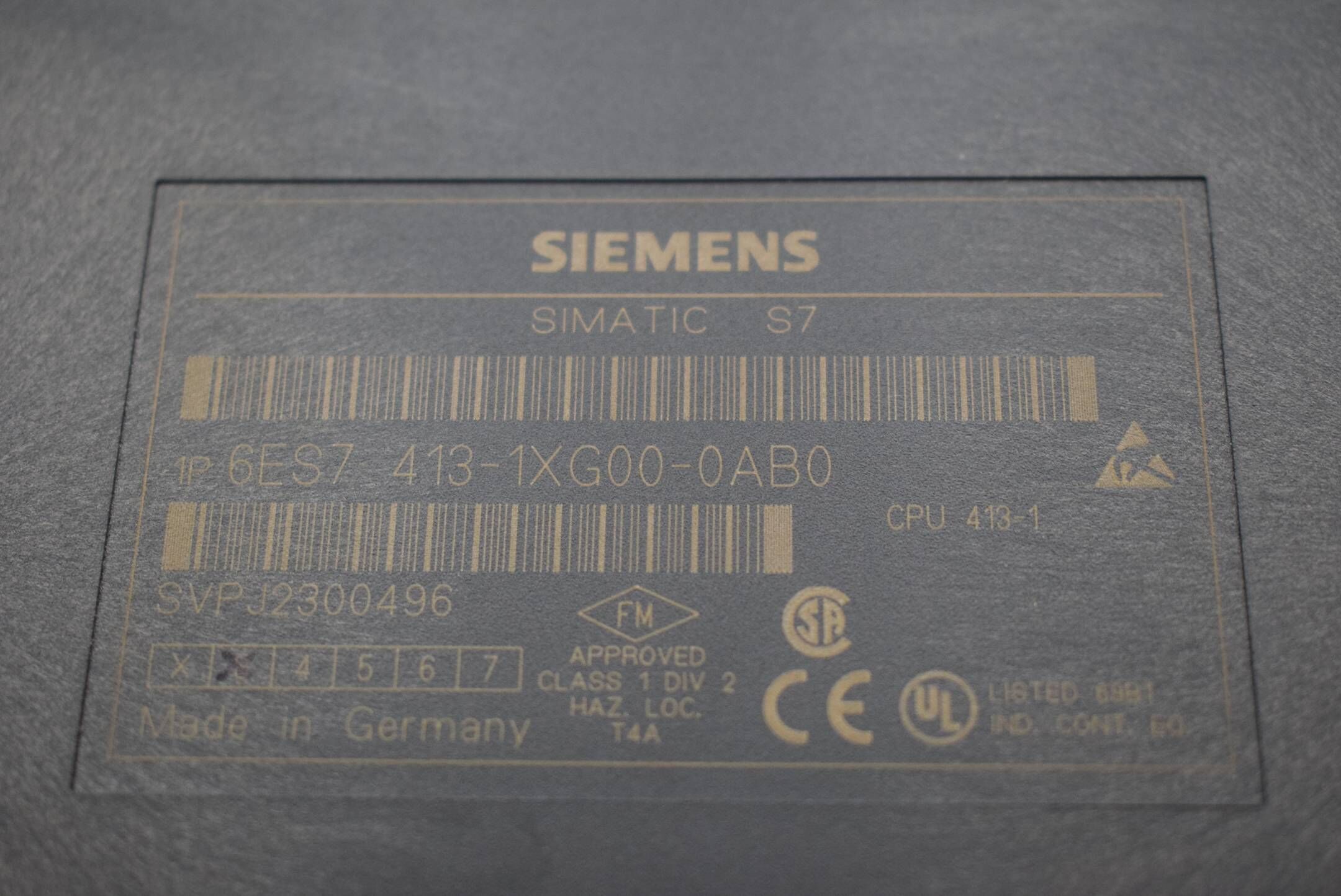 Siemens simatic S7-400 CPU 413-1 6ES7 413-1XG00-0AB0 ( 6ES7413-1XG00-0AB0 ) E. 03