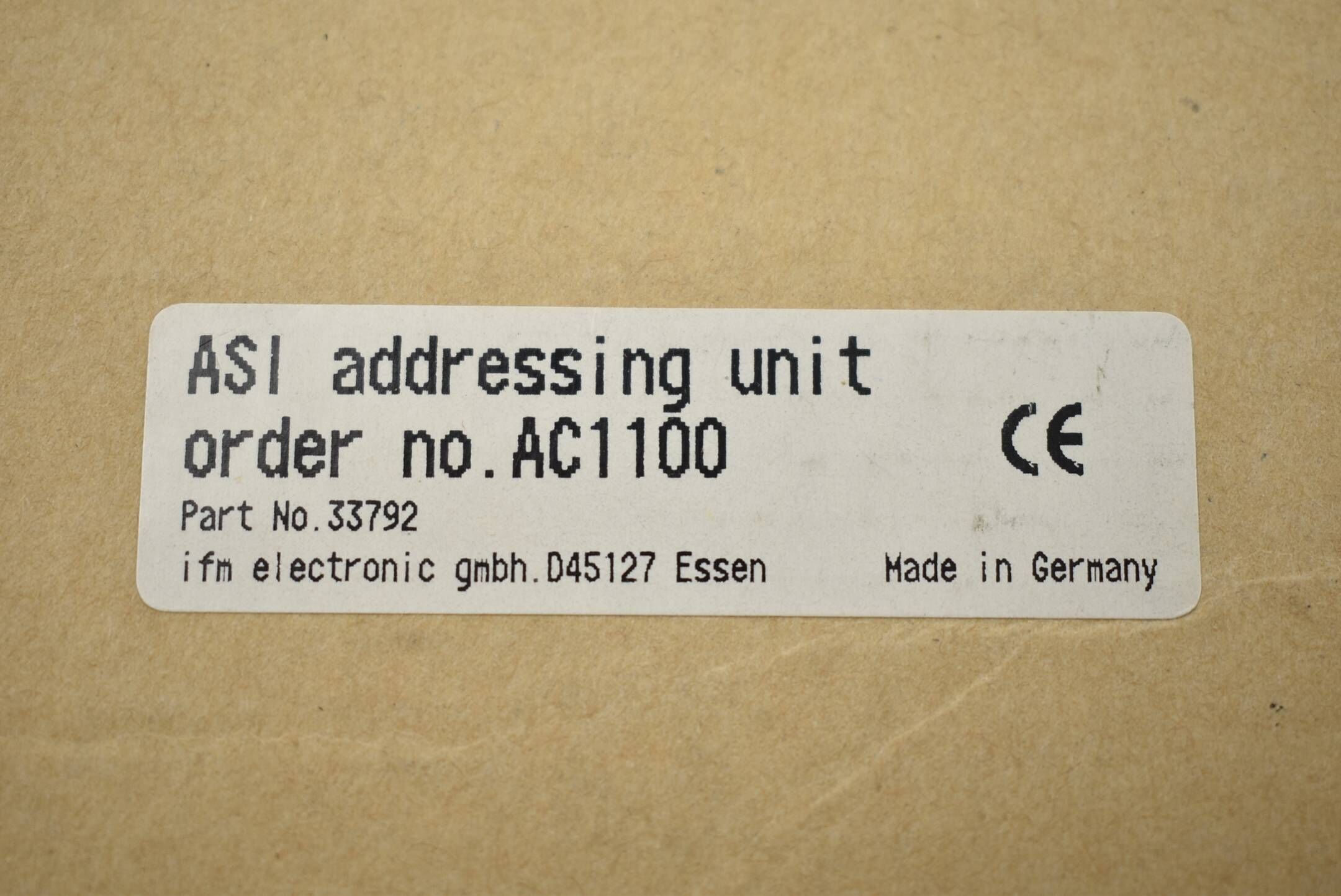 Ifm electronic ASI Adressiergerät AS Interface AC1100 ( 33792 )