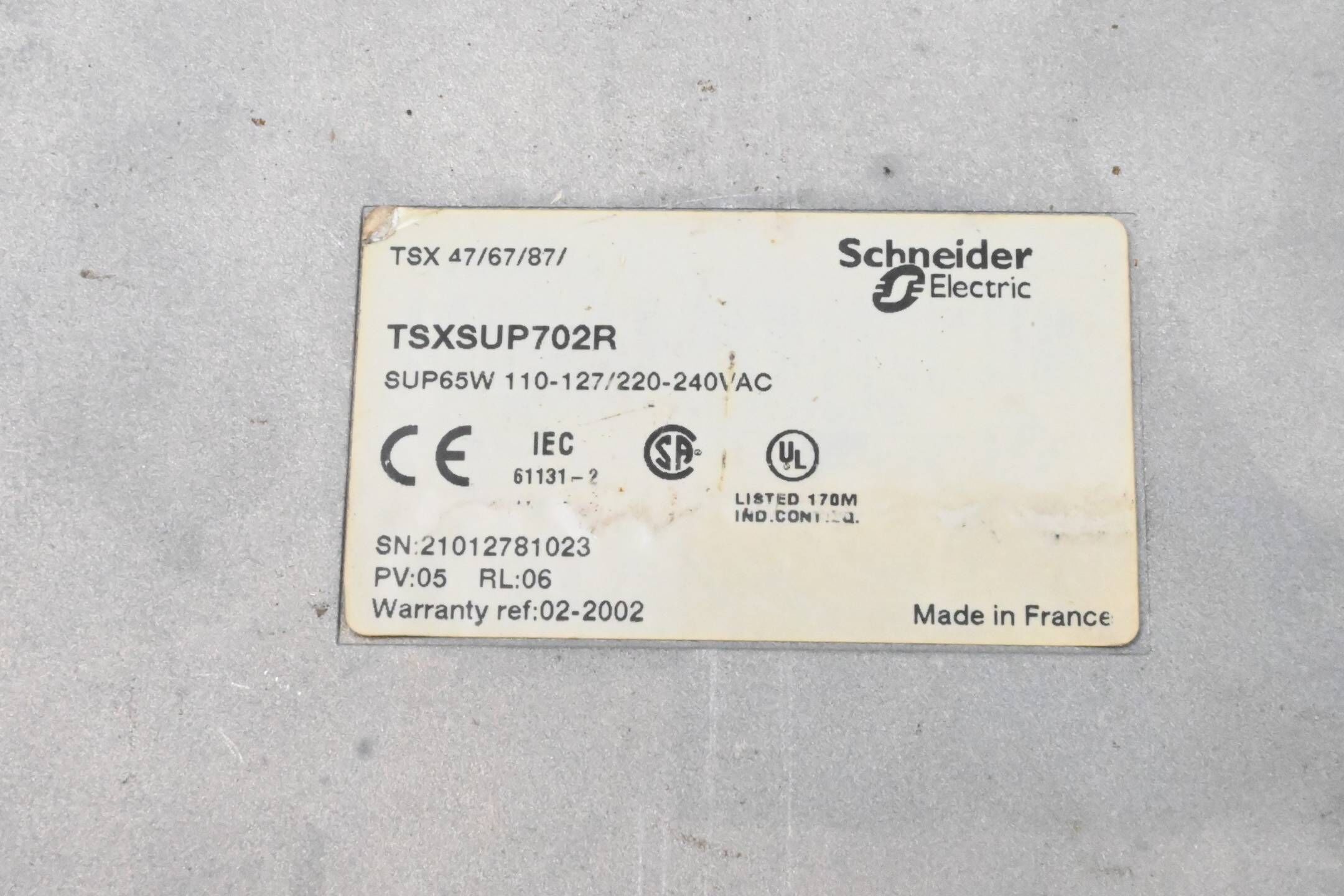 Telemecanique Stromversorgung TSX7 ( TSXSUP702R )