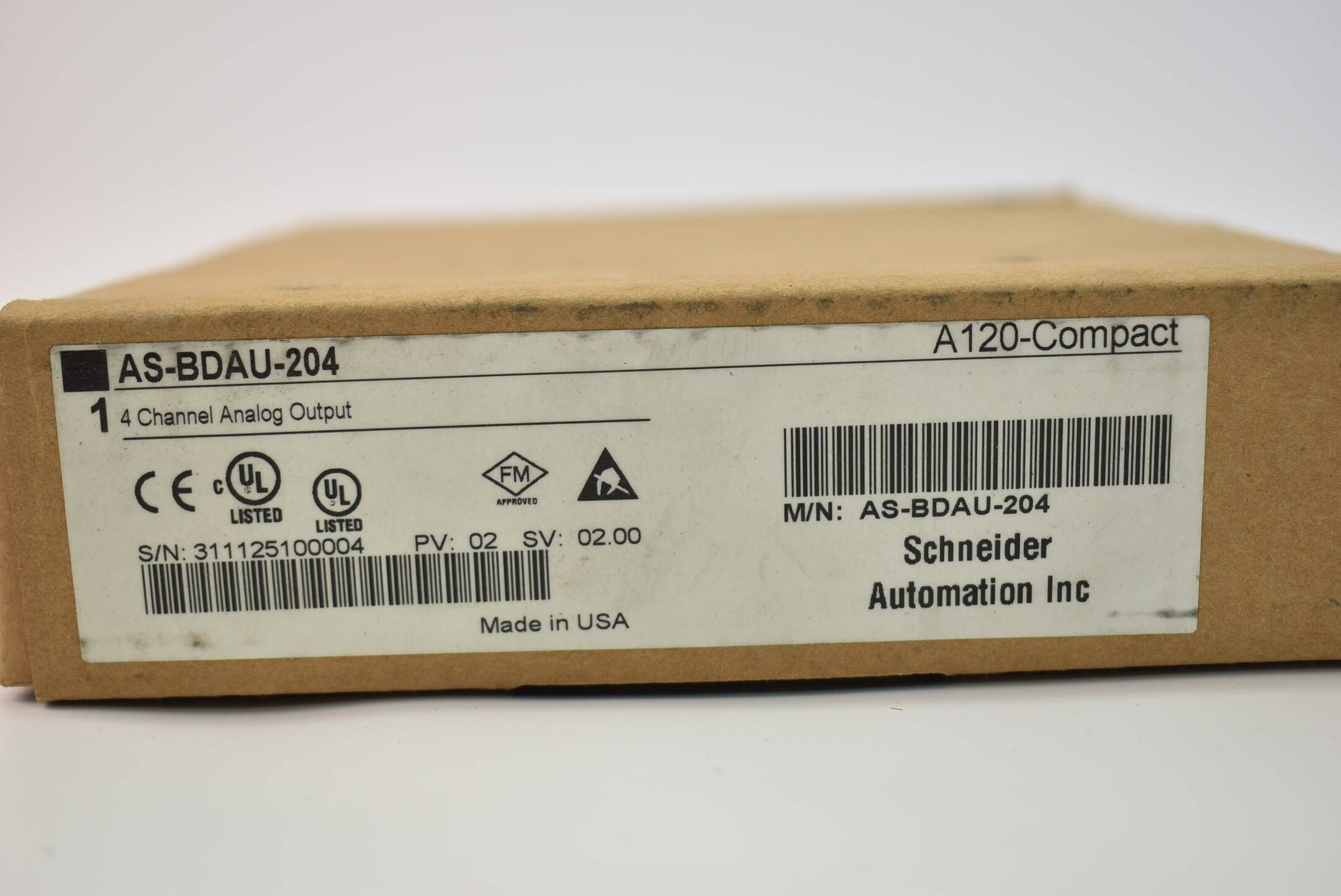 Schneider electric A120-compact 4-Kanal Analogausgang AS-BDAU-204
