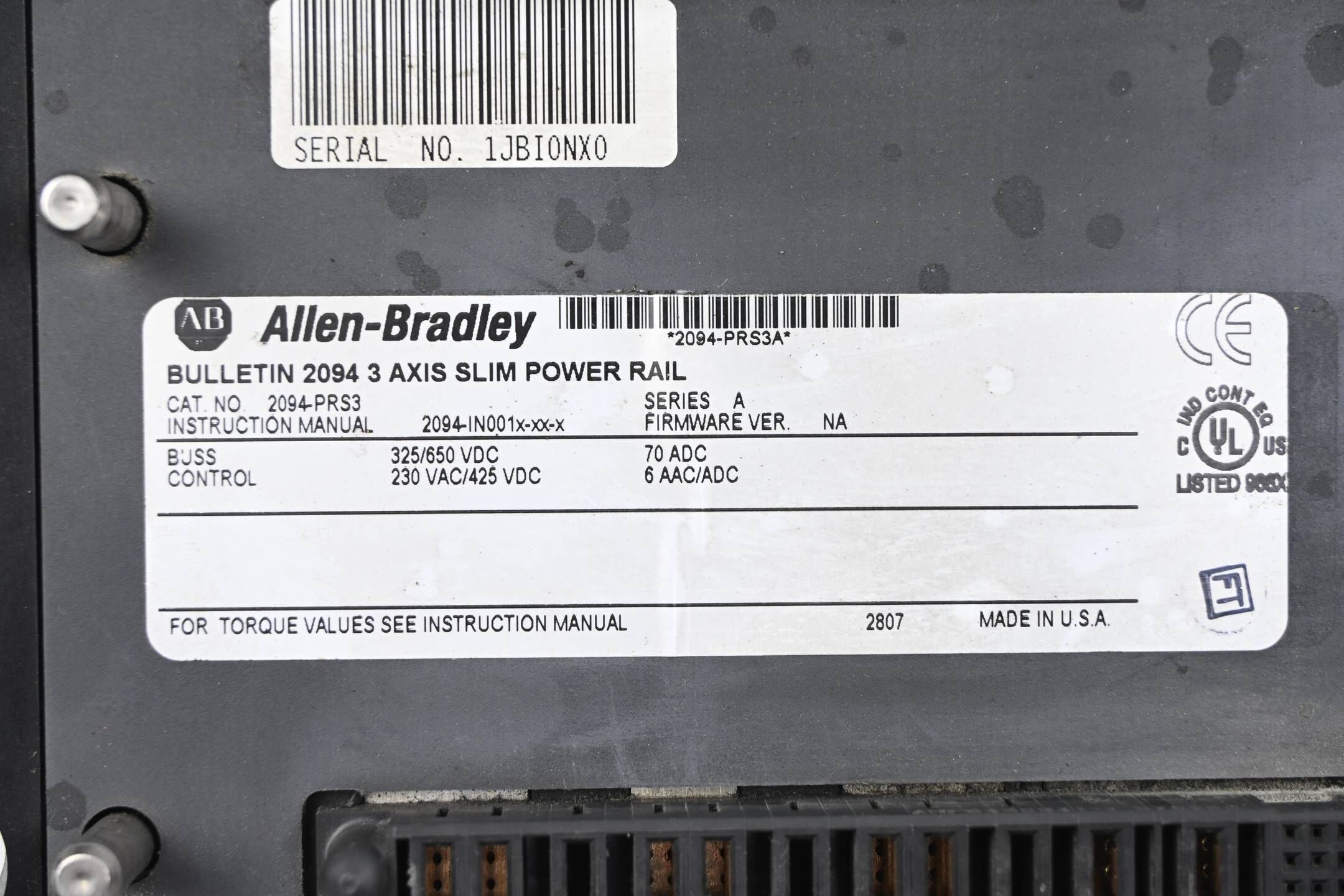 Allen Bradley Bulletin 2094 Montageschiene 2094-PRS3