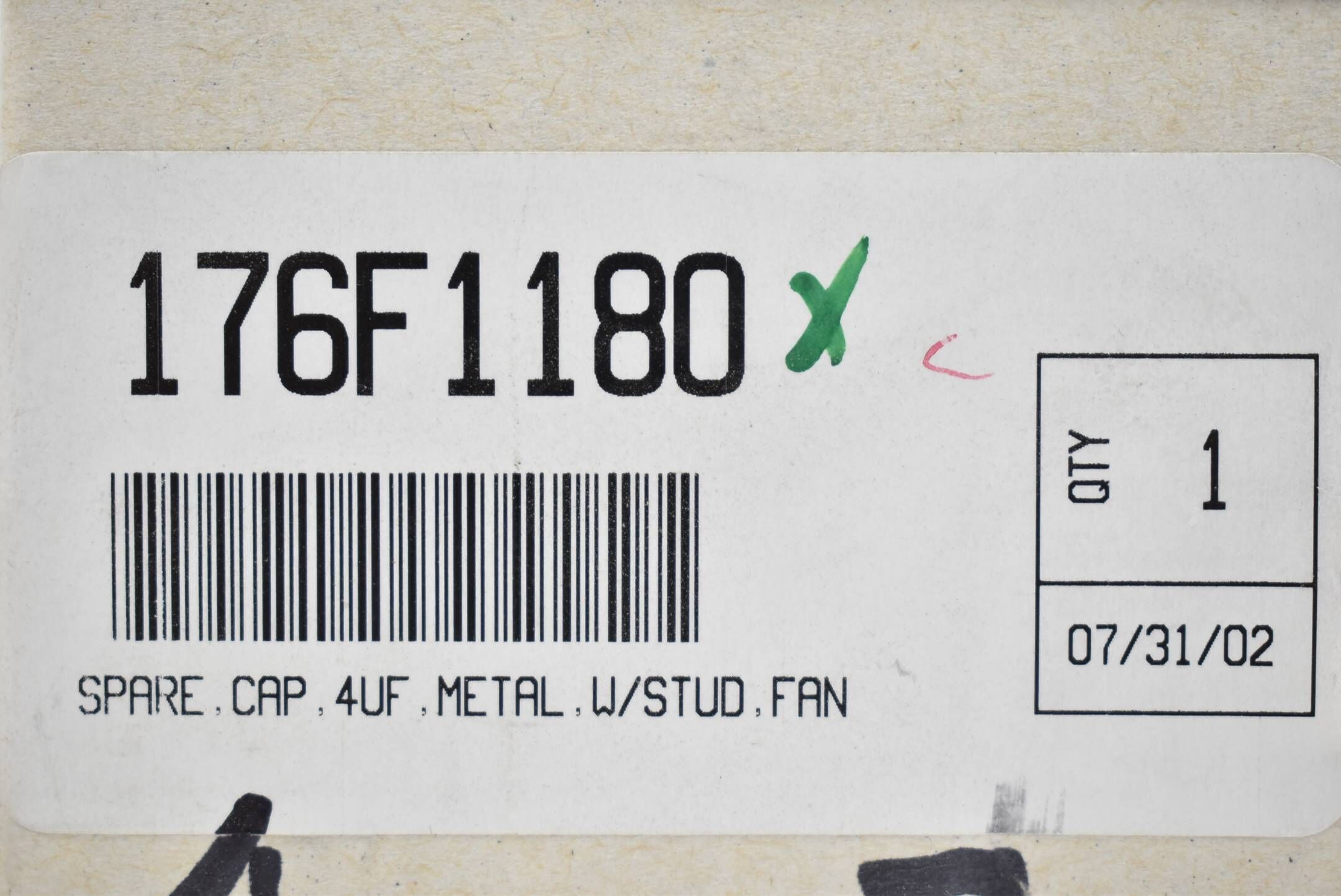 Danfoss Kondensator mit Stecker 4µF 176F1180