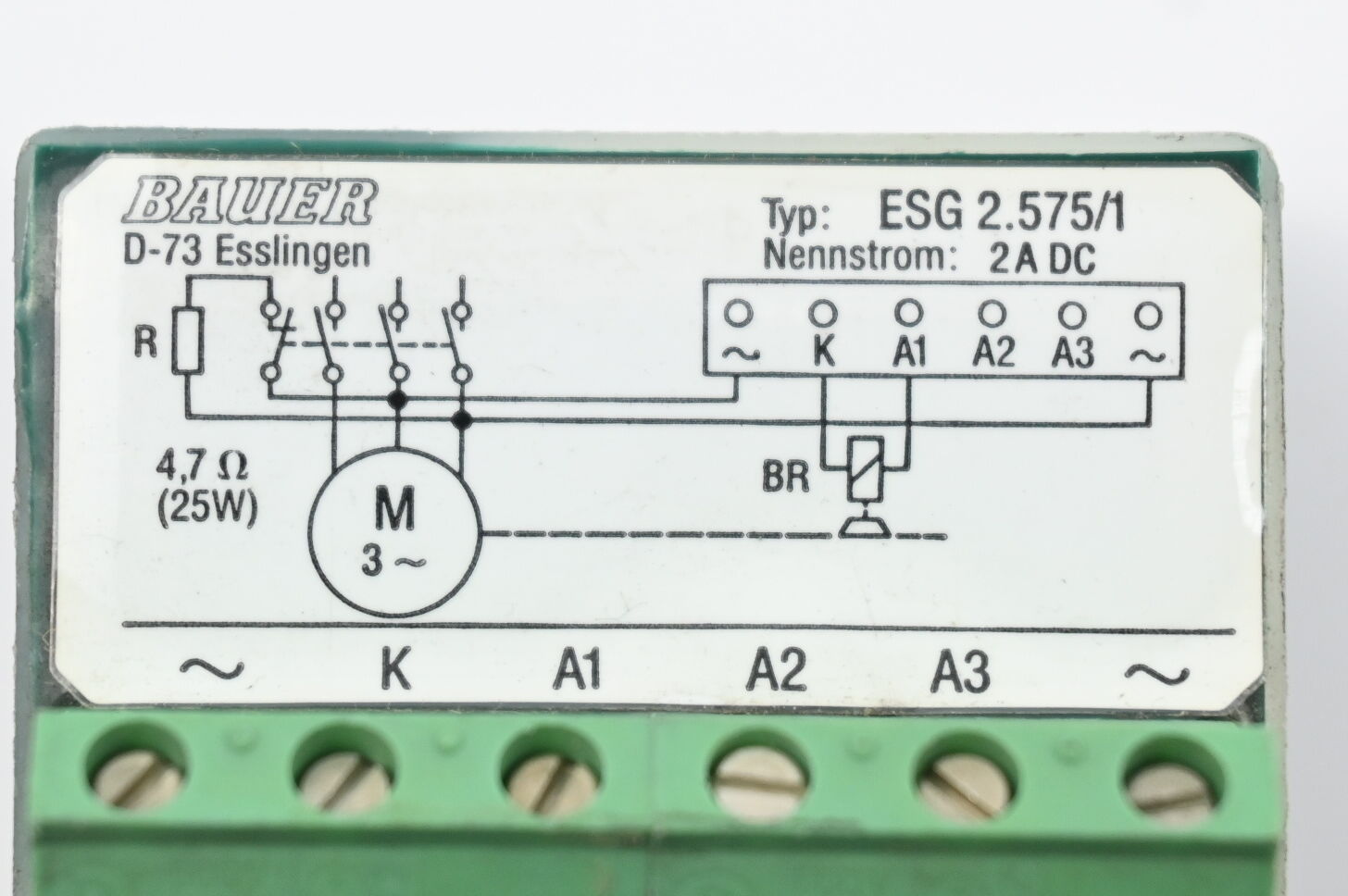 Bauer Steckleiste Nennstrom 2ADC ESG 2.575/1 ( ESG2.575/1 )