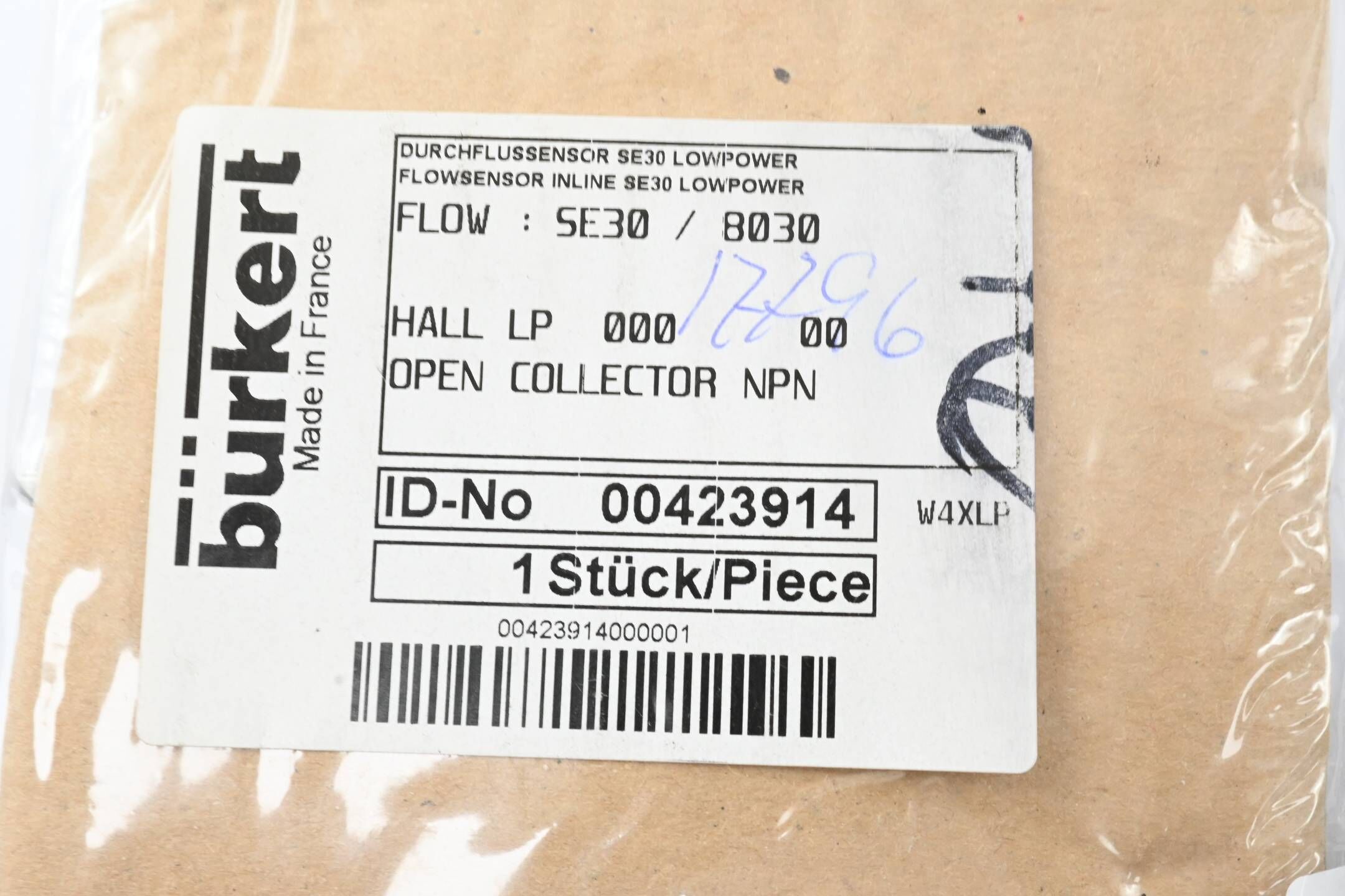Bürkert Inline Durchflusssensor SE30 Lowpower 00423914