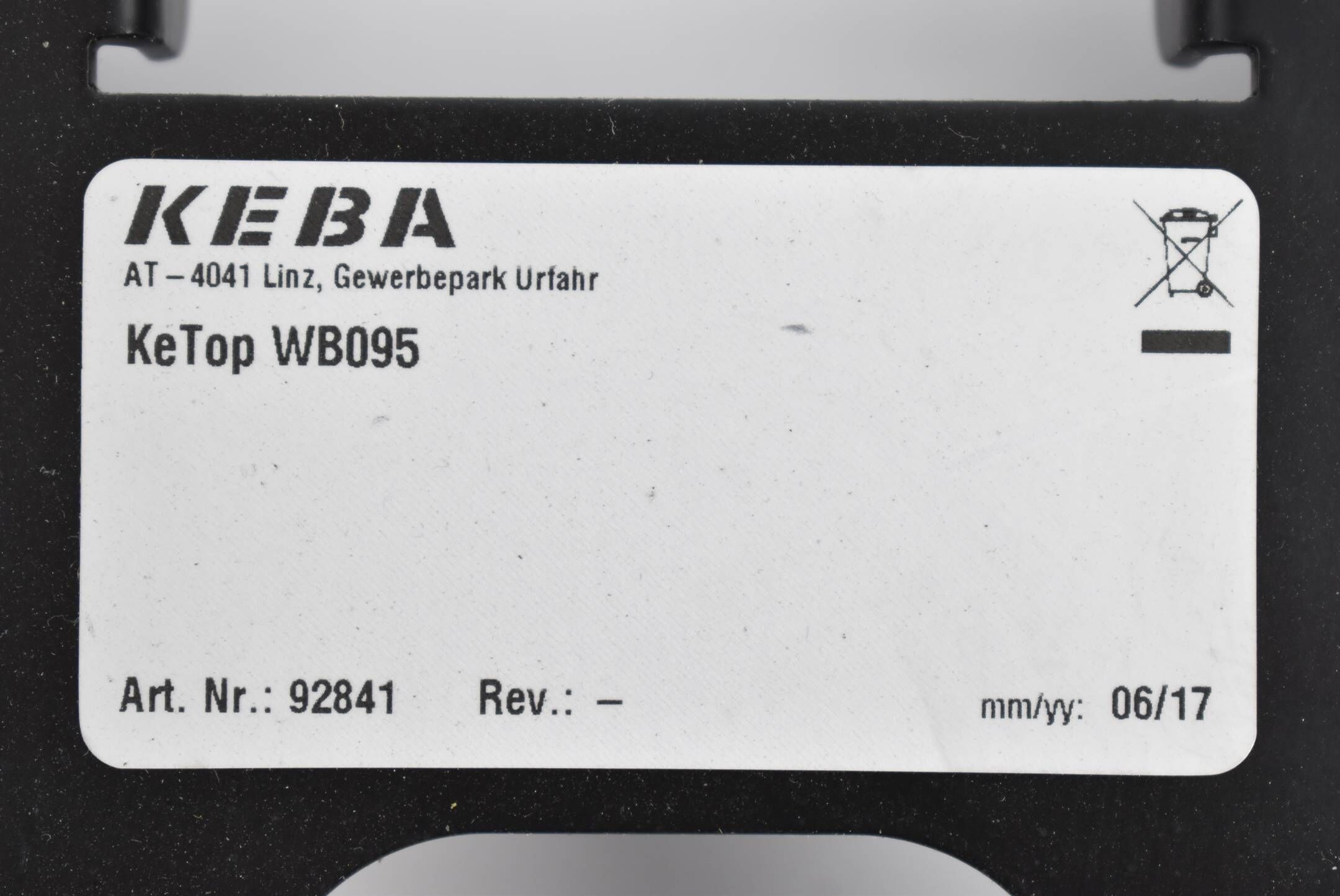 Keba Wandhalterung + Kabelhalterung KeTop WB095 ( 92841 )