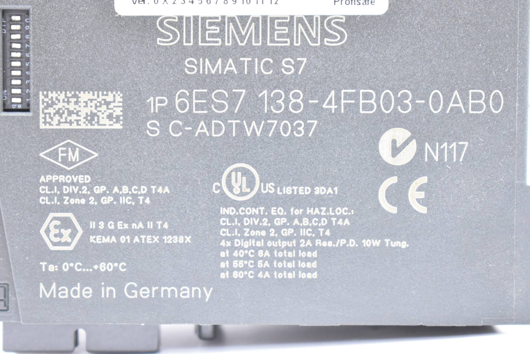 Siemens Simatic S7 DP 6ES7138-4FB03-0AB0 ( 6ES7 138-4FB03-0AB0 )