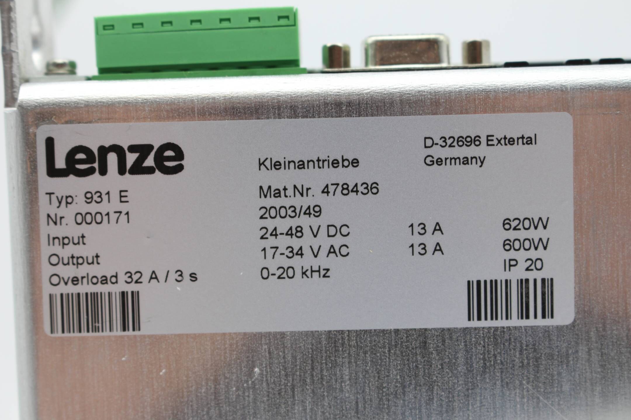 Lenze Kleinantriebe Servo Umrichter 931 E ( 931E )