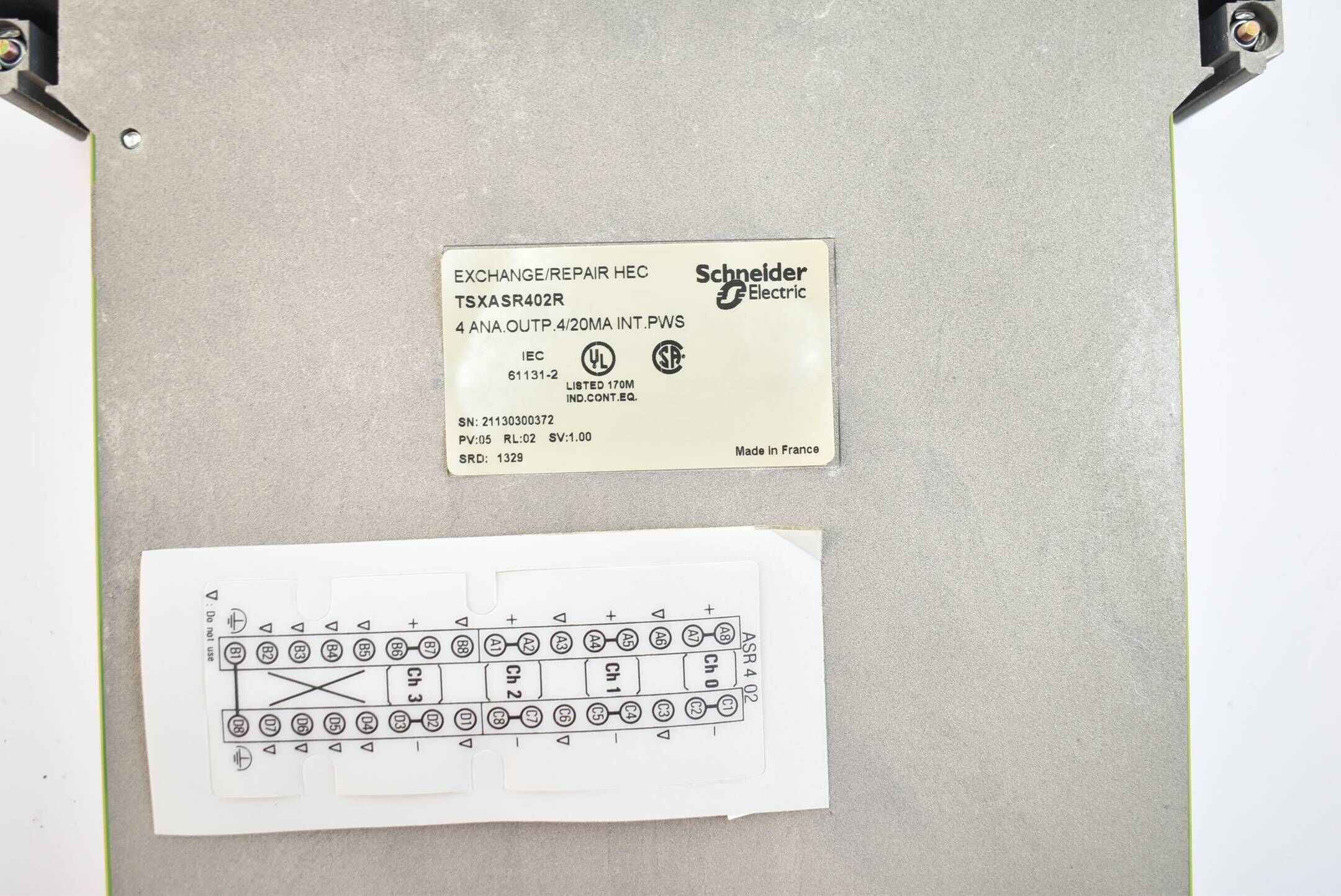 Schneider Electric 4 Kanal Analog Output Modul TSXASR402R ( TSXA SR402R )