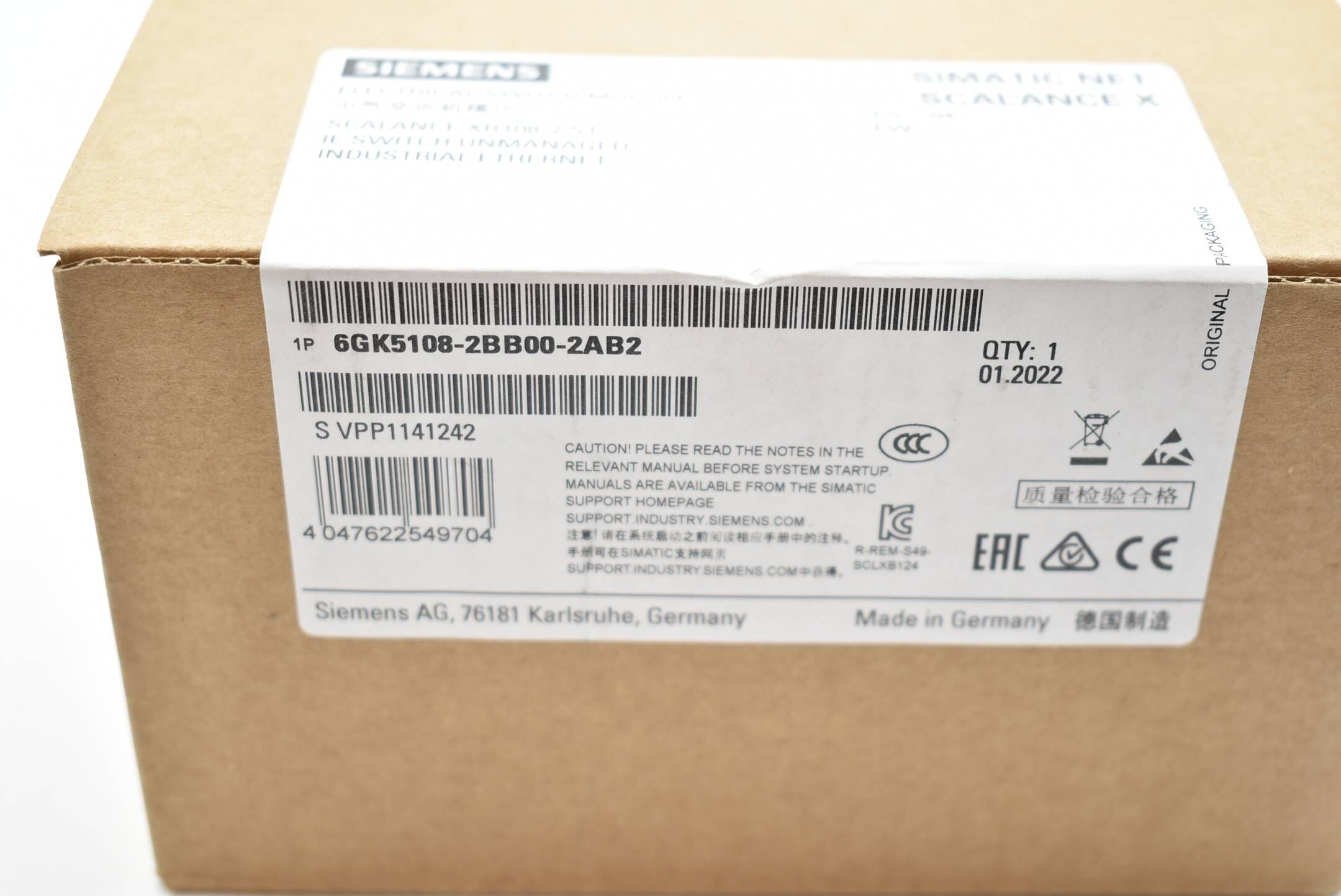 Siemens simatic NET Scalance X 6GK5108-2BB00-2AB2 ( 6GK5 108-2BB00-2AB2 ) FS.4