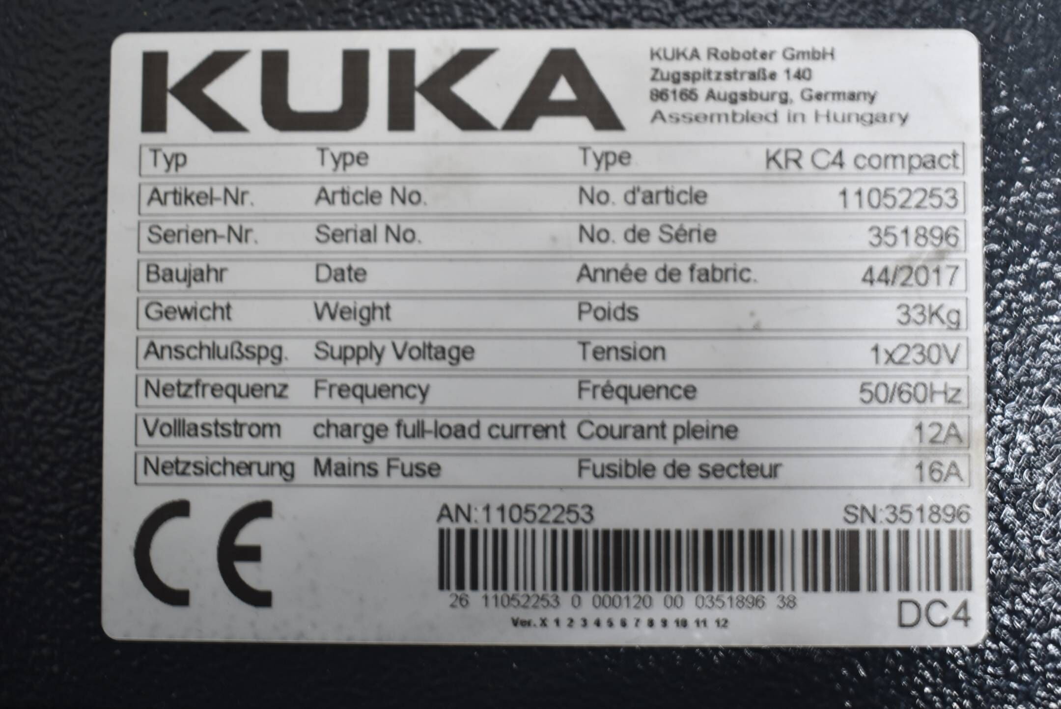 Kuka KRC4 Cybertech nano KR 10 R1420
