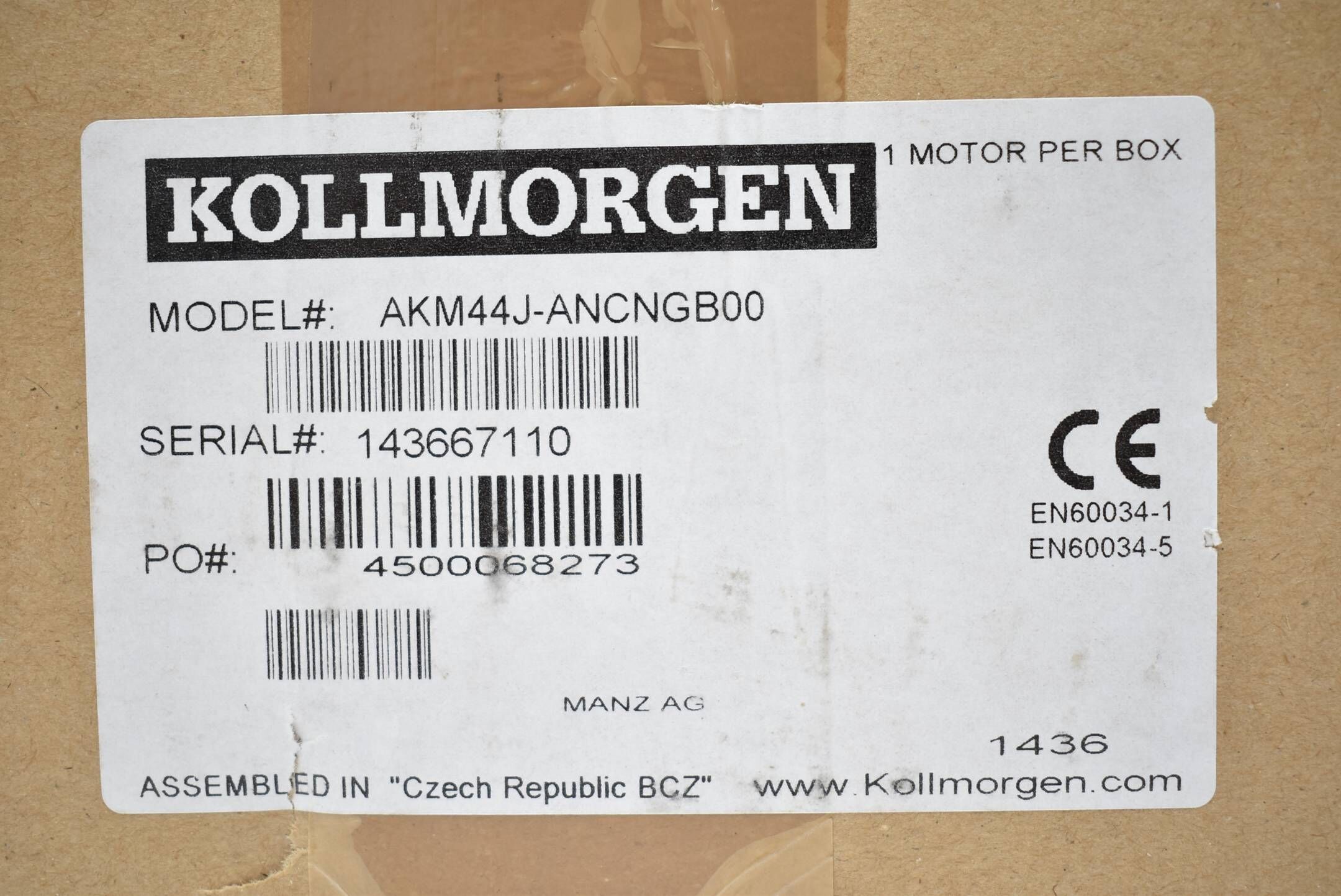 Kollmorgen Servomotor AKM44J-ANCNGB00 ( 1,54kW )