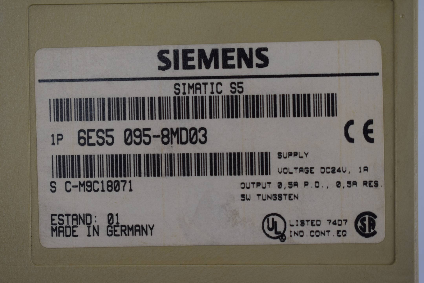 Siemens simatic S5 Kompaktgerät S5-95U 6ES5 095-8MD03 ( 6ES5095-8MD03 ) E1