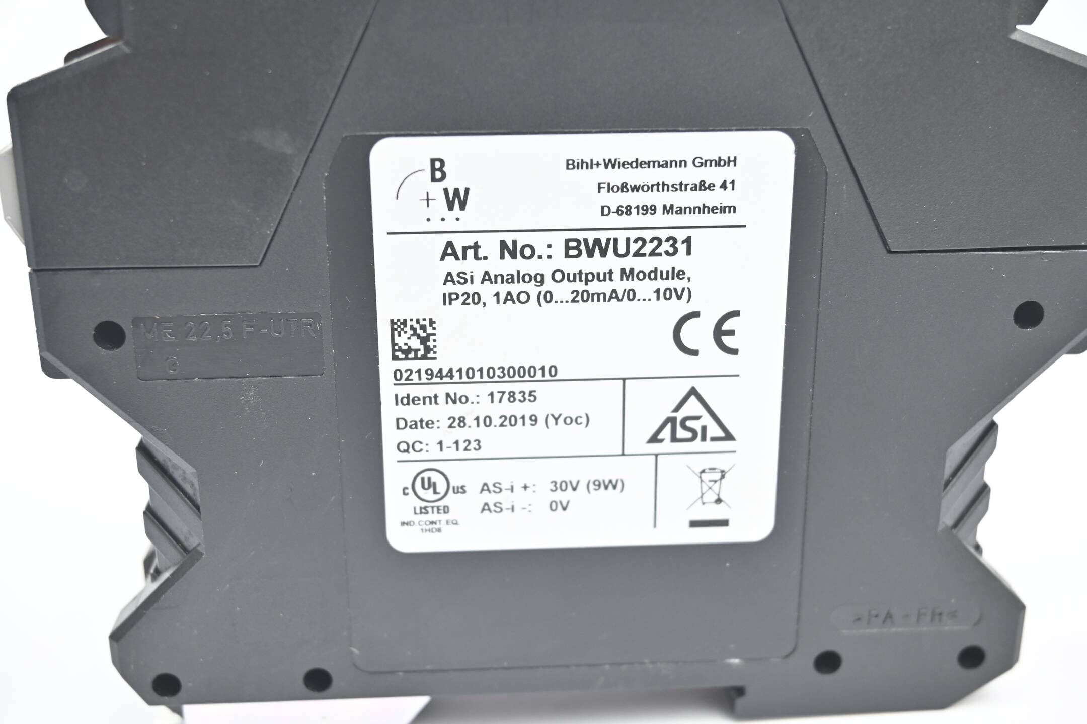 Bihl+Wiedemann Output Modul BWU2231 ( 17835 )