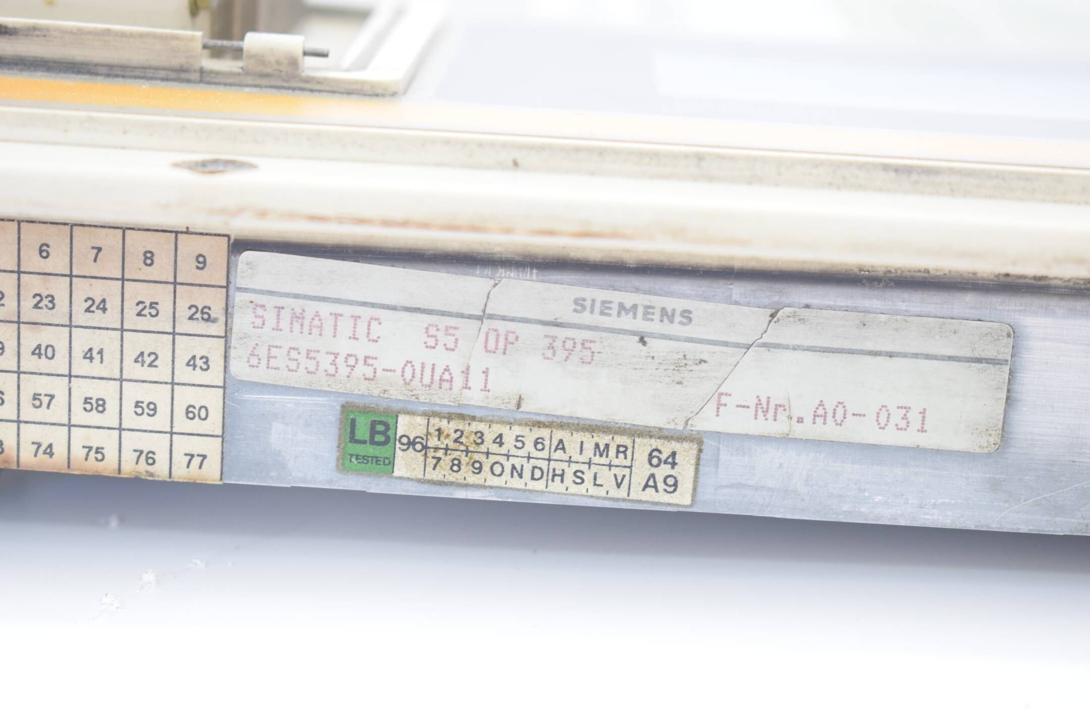 Siemens simatic S5 Bedienfeld OP395 6ES5395-0UA11 ( 6ES5 395-0UA11 )