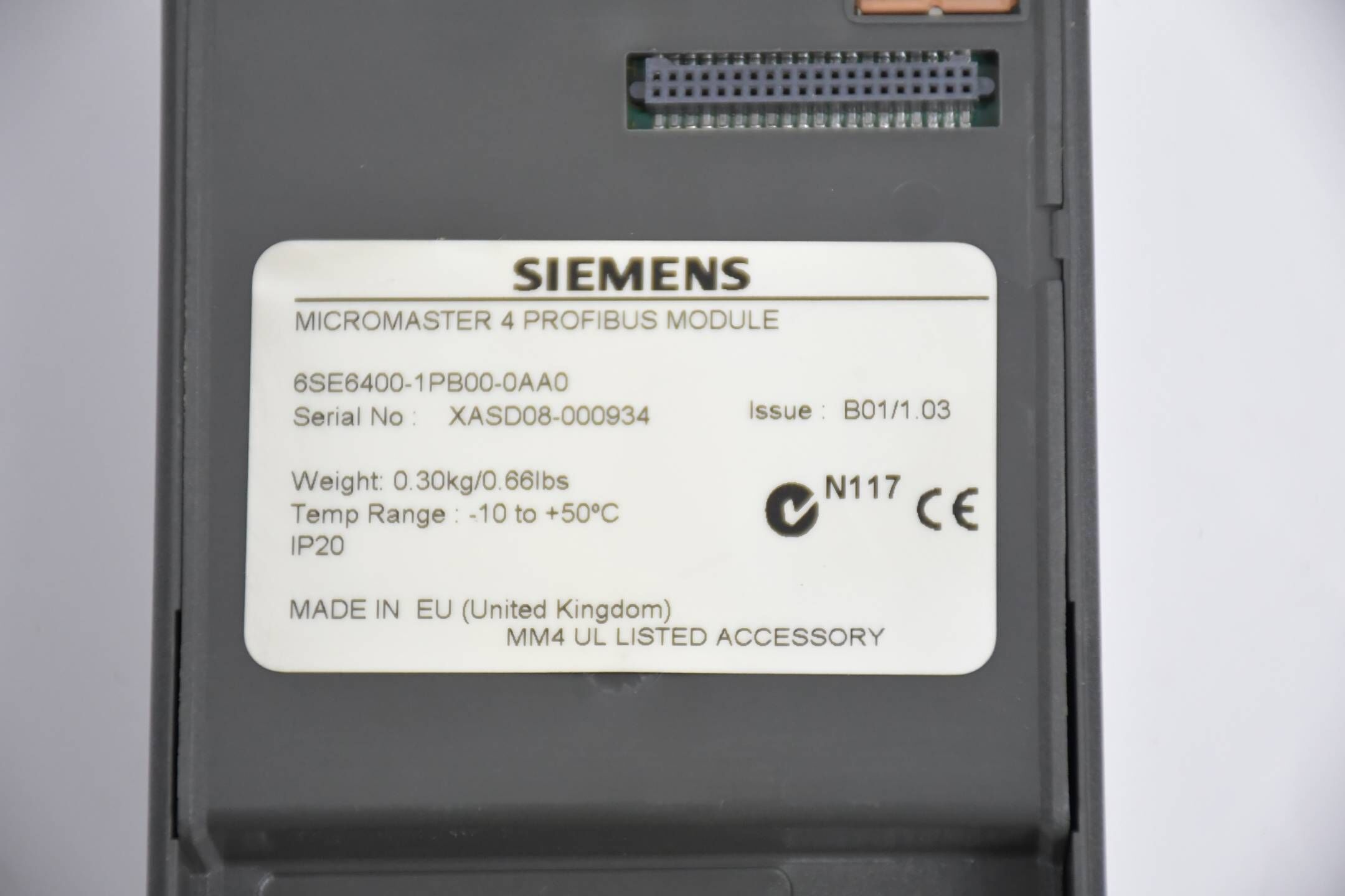 Siemens Micromaster 440 6SE6440-2AB21-1BA1 E A15/2.08 inkl. Kommutierungsdrossel