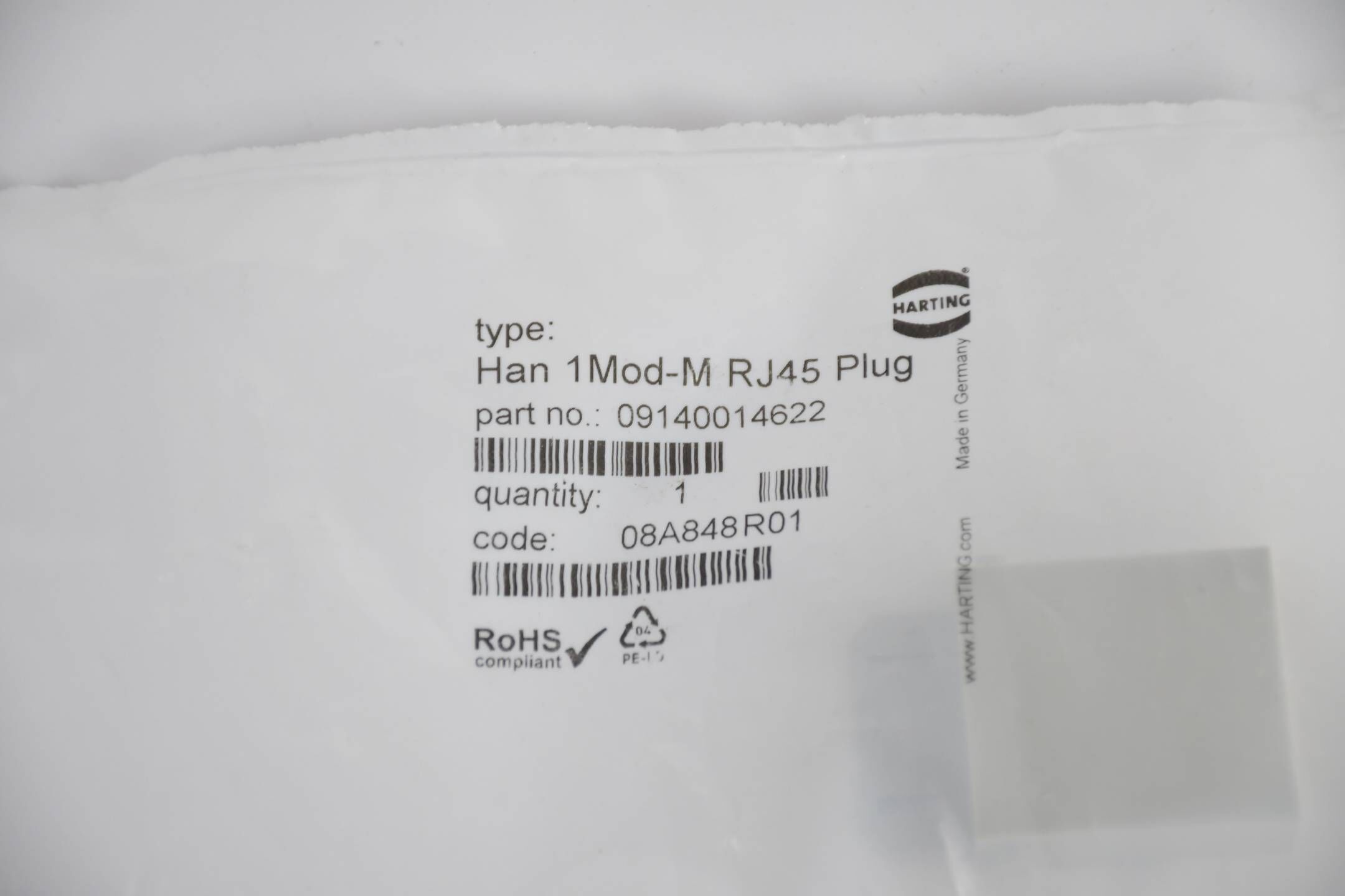 Harting Han 1Mod-M RJ45 Plug ( 09140014622 )