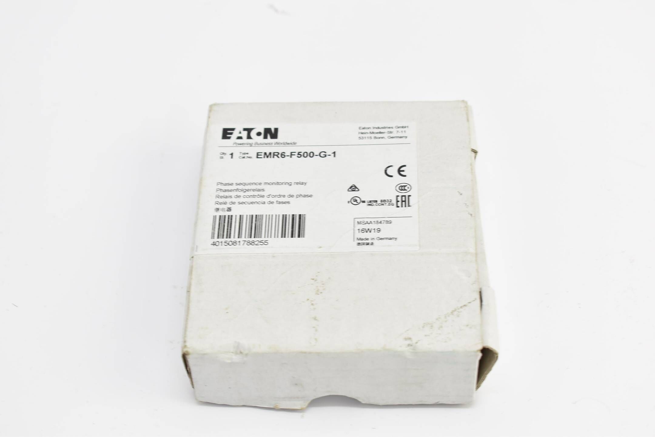 Eaton phase sequence monitoring relay EMR6-F500-G-1 