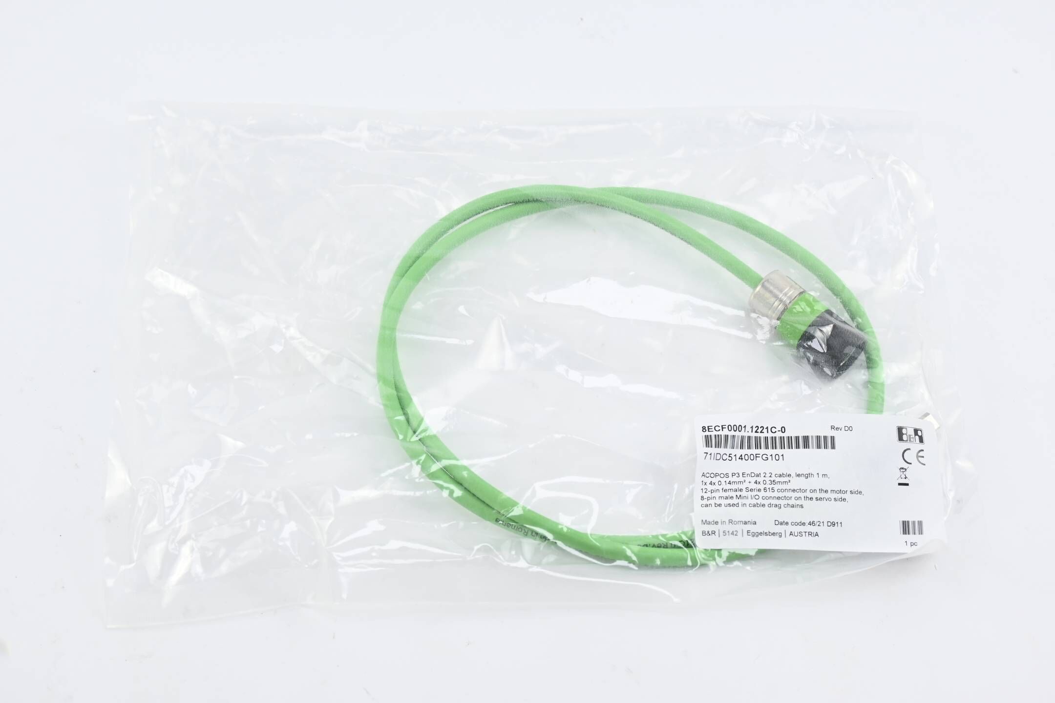 B&R Automation Acopos P3 EnDat 2.2 Kabel 8ECF0001.1221C-0 Rev. D0