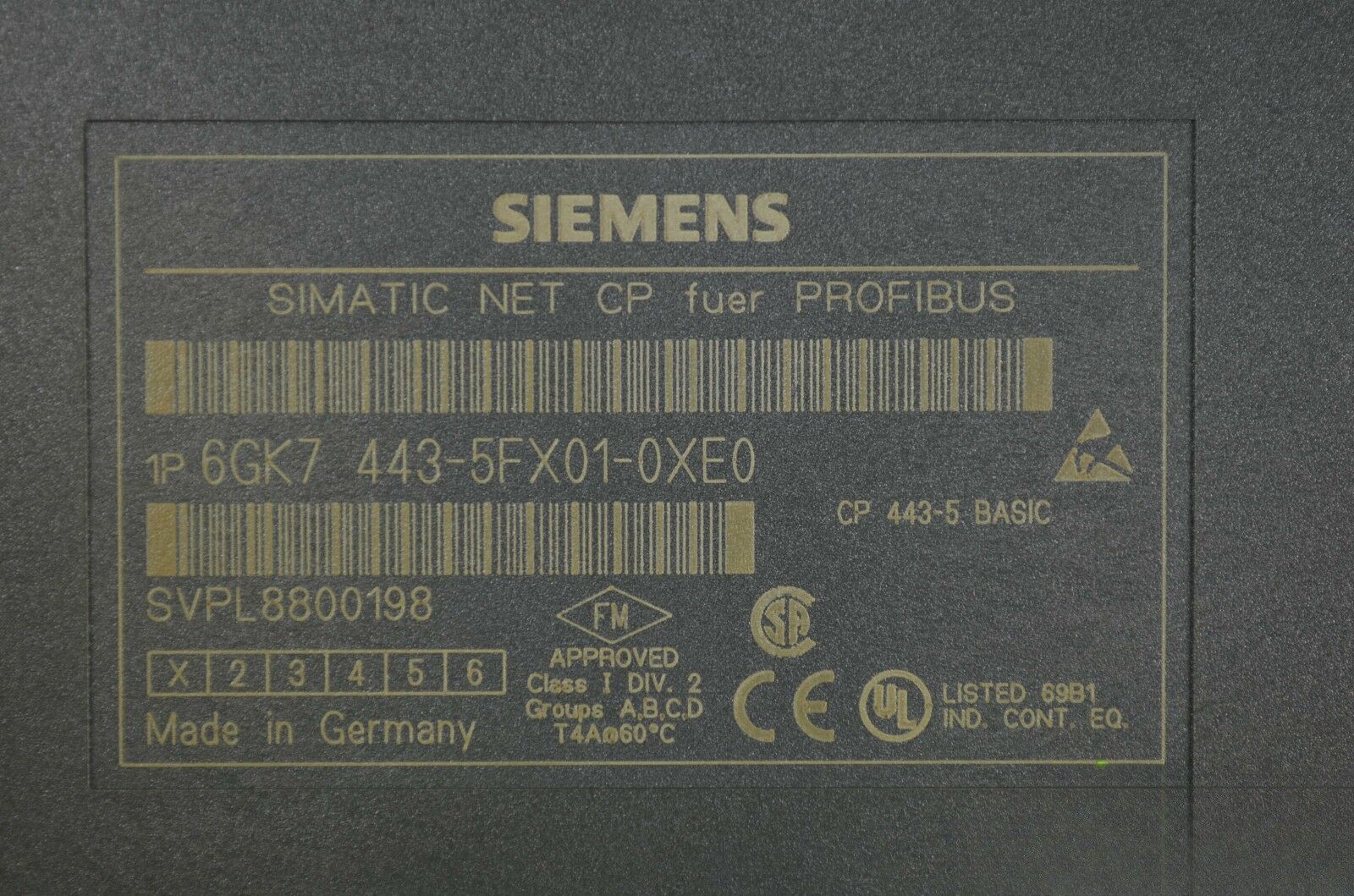 Siemens simatic S7 CP 443-5 6GK7 443-5FX01-0XE0 ( 6GK7443-5FX01-0XE0 ) E1