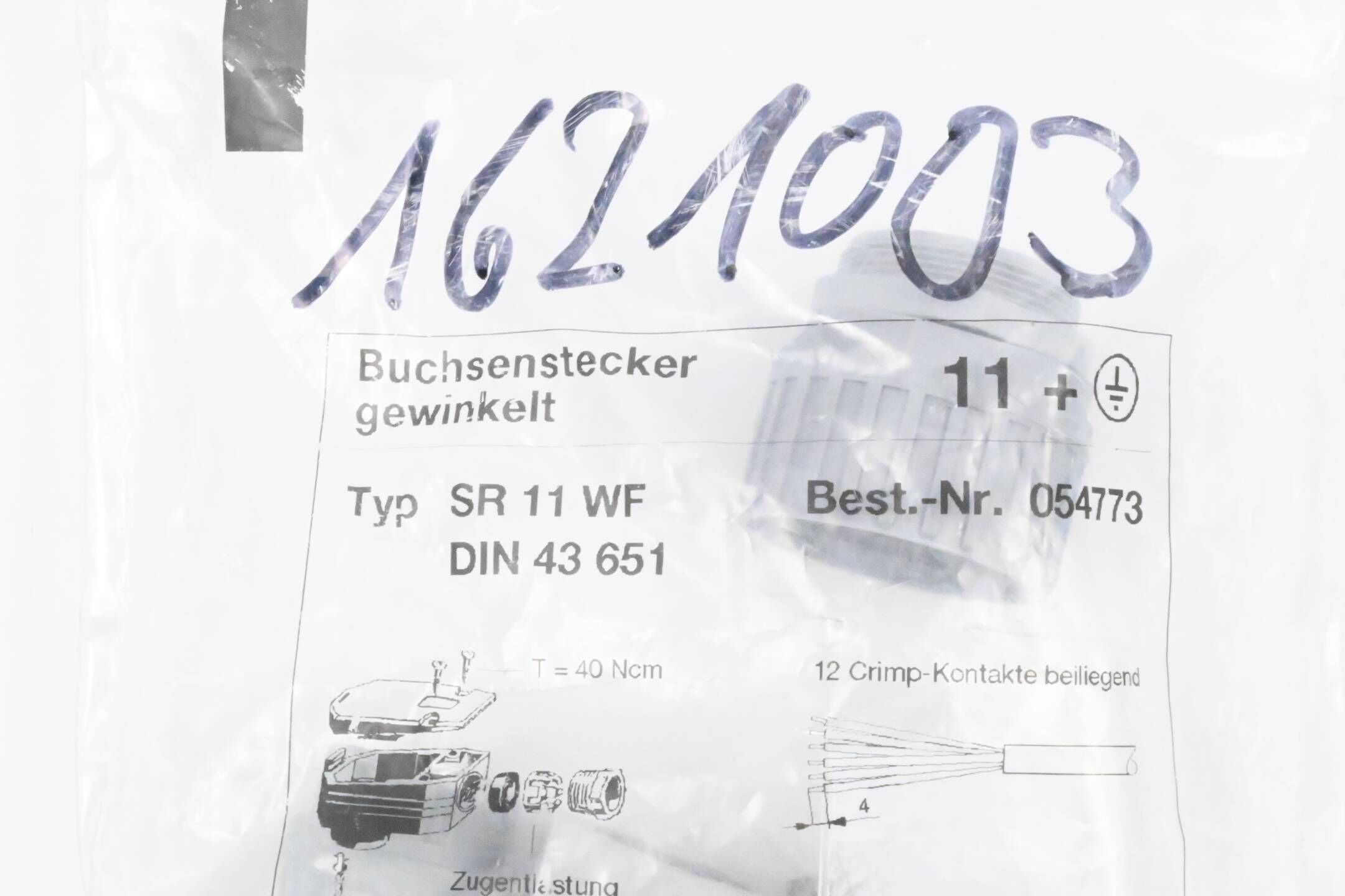 Euchner Buchsenstecker gewinkelt SR11WF ( 054773 )