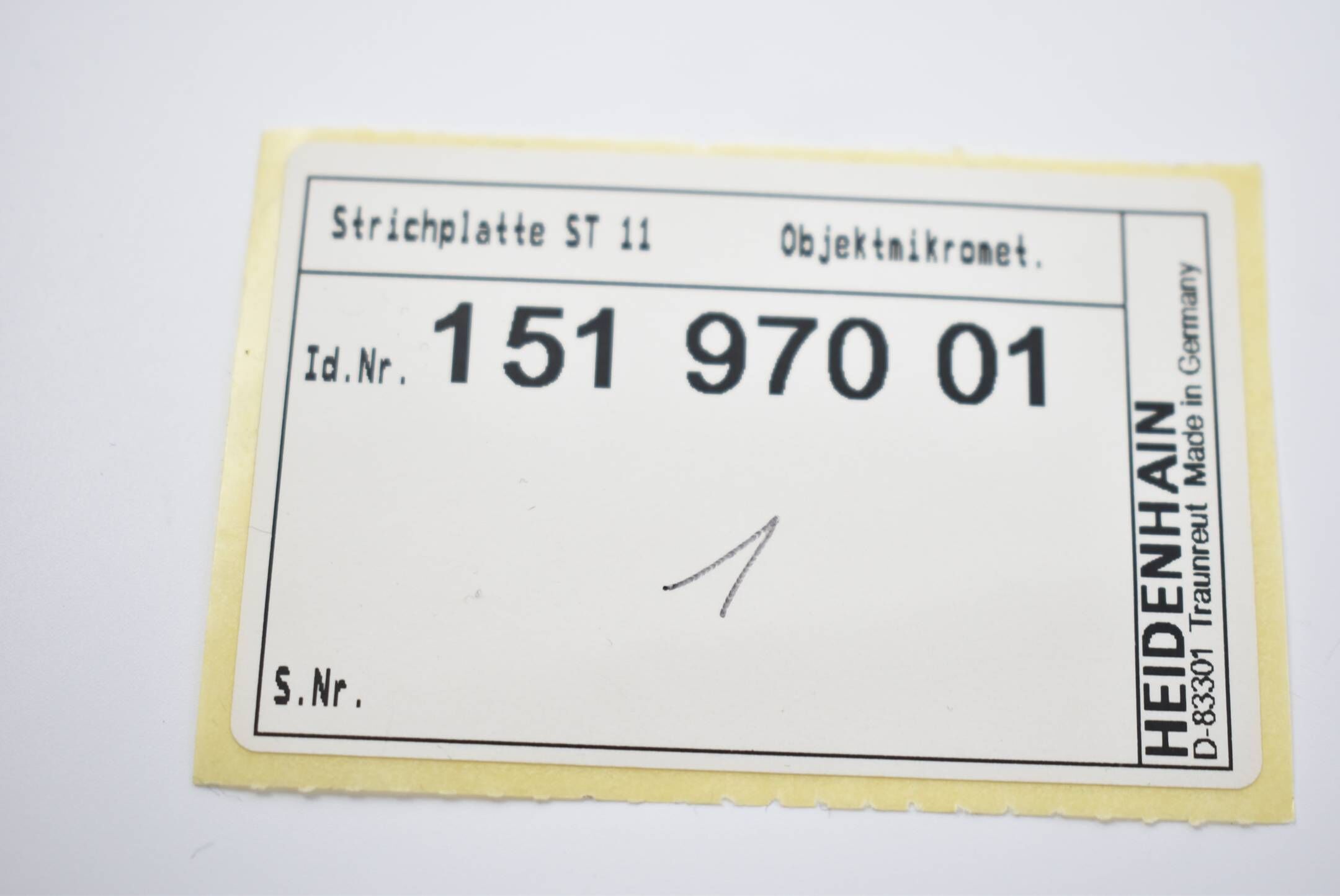 Heidenhain Strichplatte ST 11 ( 15197001 )
