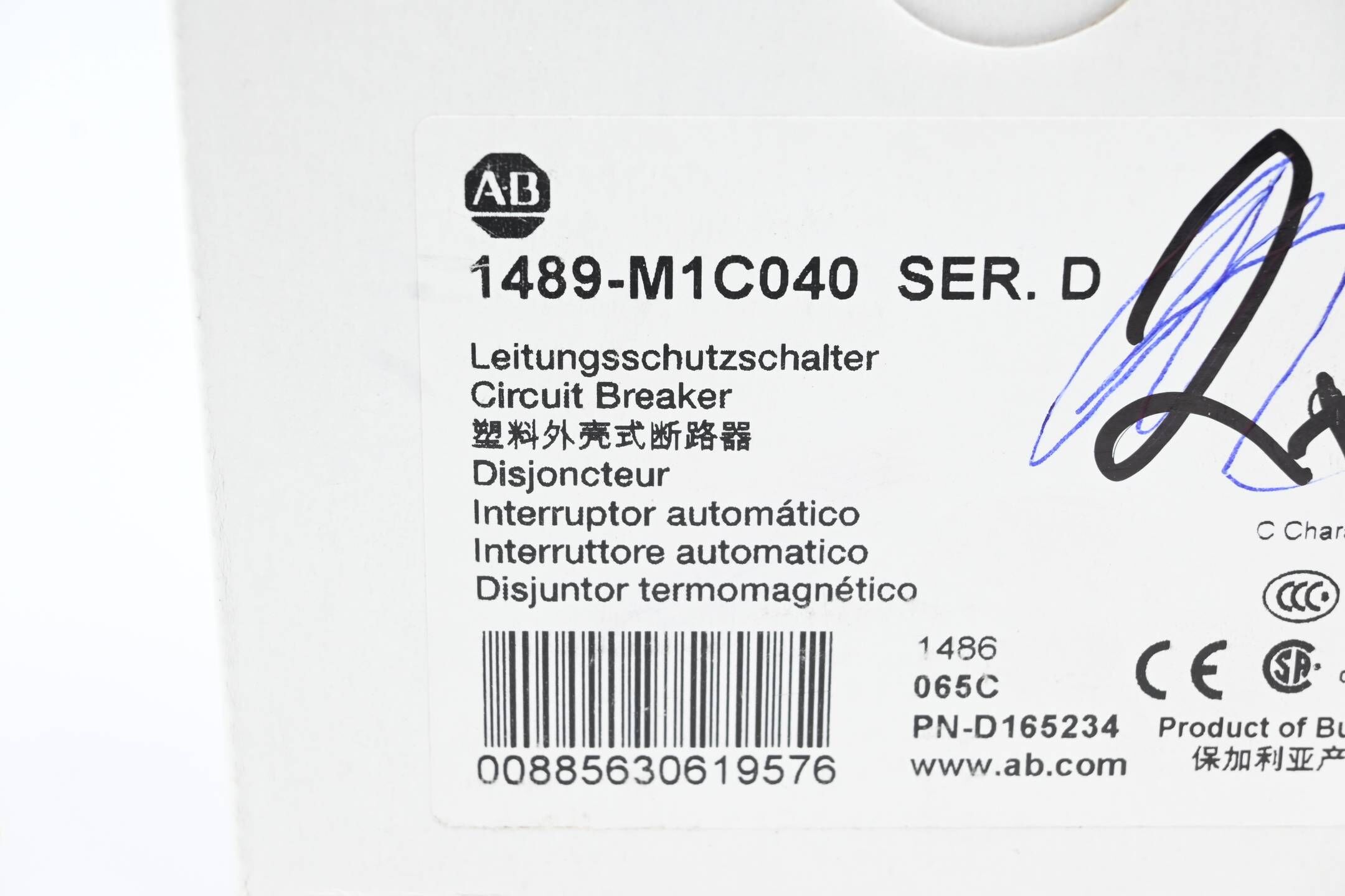 Allen Bradley 1 Stück Leitungsschutzschalter 1489-M1C020 ( C20A)