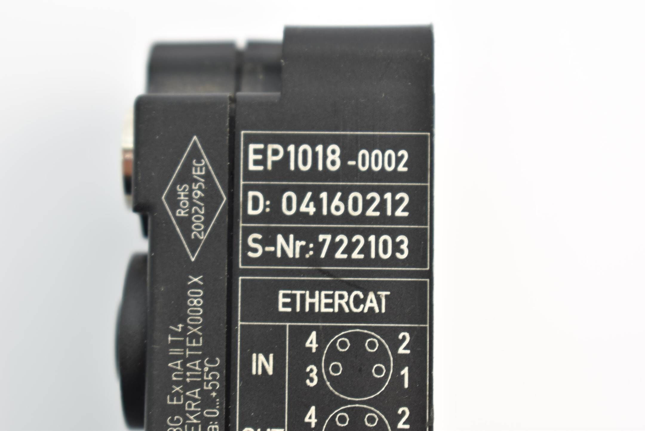 Beckhoff EtherCat Box 8-Kanal-Digital-Eingang 24VDC M12 EP1018-0002