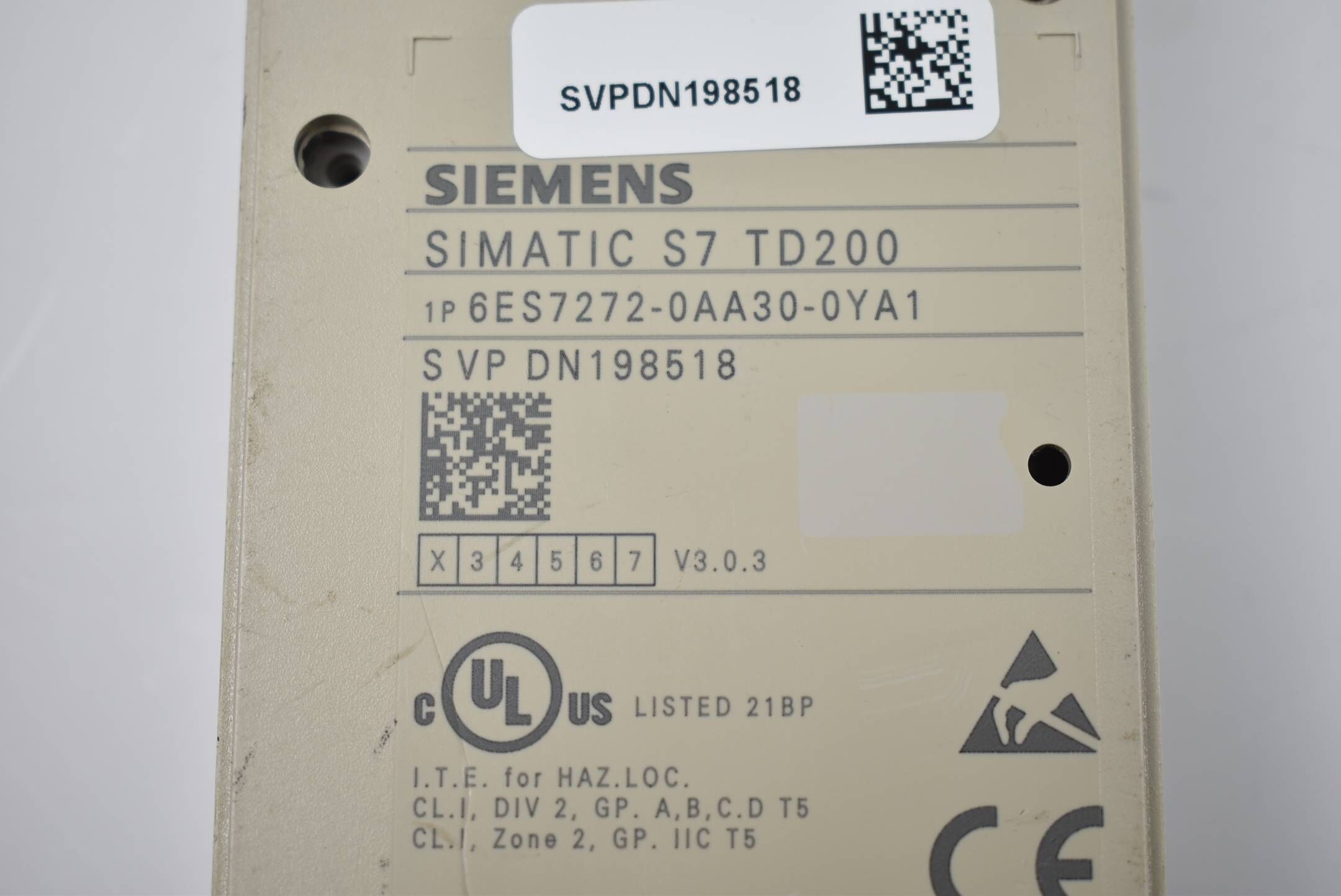 Siemens Front + Backcover TD200 Panel ( 6ES7272-0AA30-0YA1 ) B