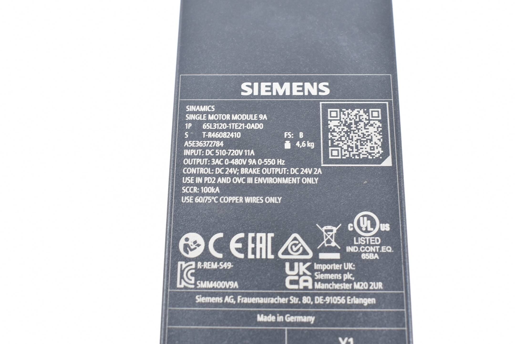 Siemens Sinamics S120 6SL3120-1TE21-0AD0 ( 6SL3 120-1TE21-0AD0 ) E.B