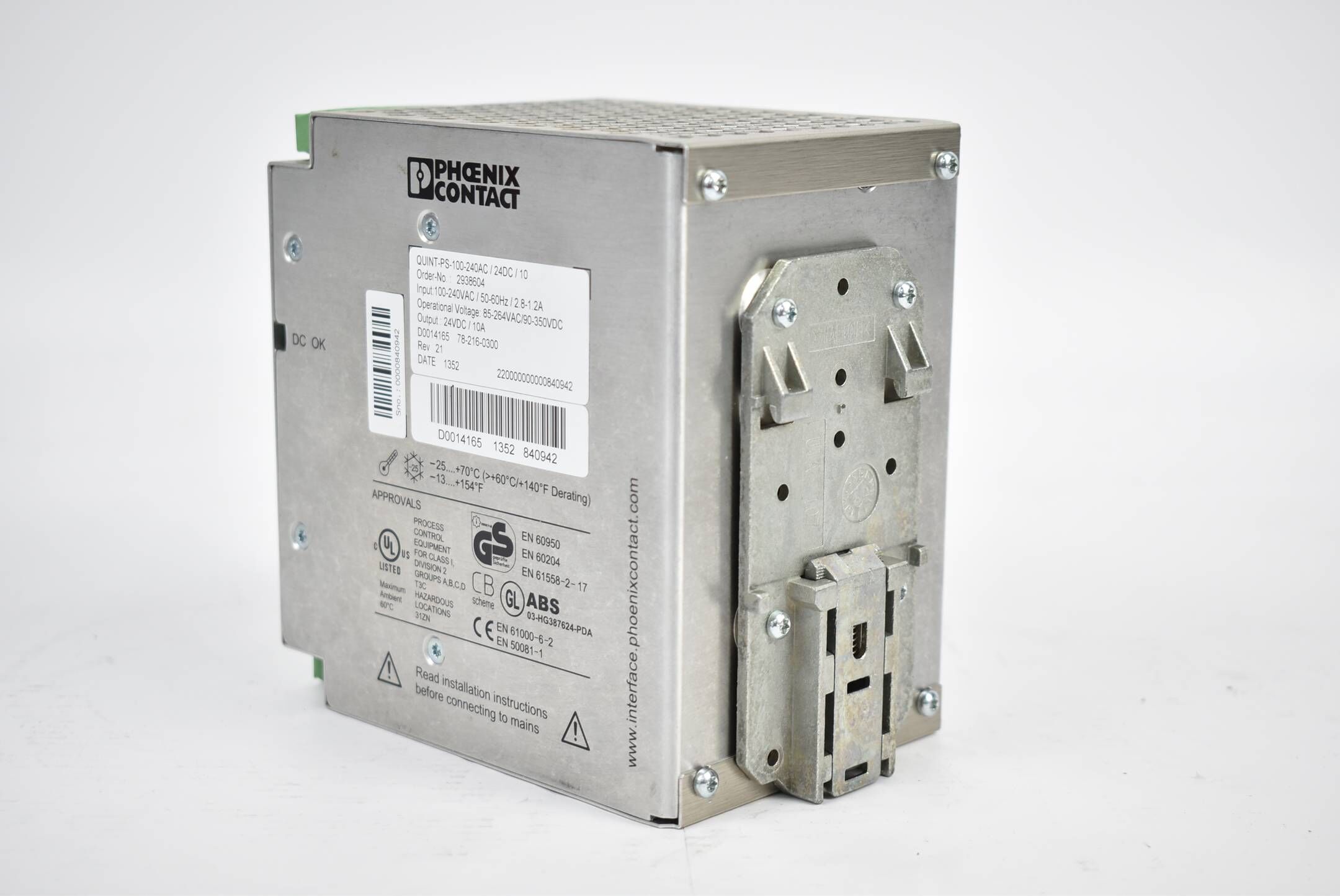 Phoenix Contact QUINT-PS-100-240AC/24DC/10 Stromversorgung ( 2938604 )