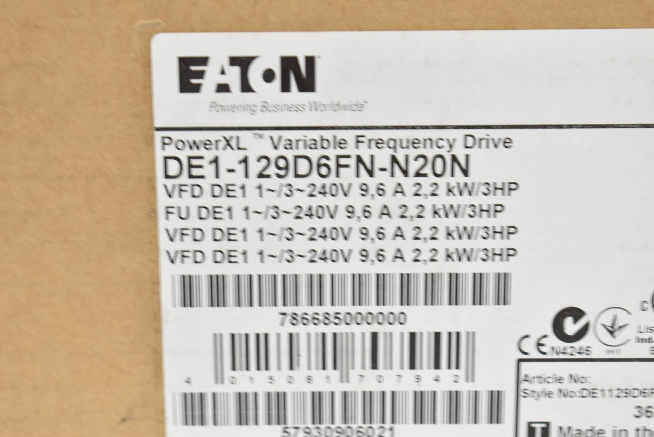 Eaton Drehzahlstarter DE1-129D6FN-N20N ( 174332 )