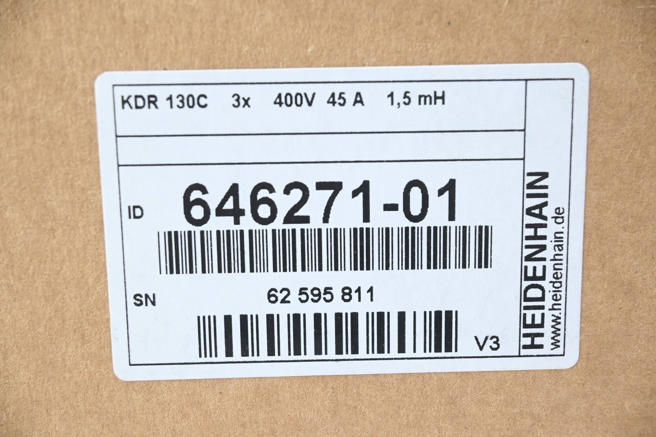 Heidenhain Kommutierungsdrossel KDR 130C ( 646271-01 ) Ver. V3