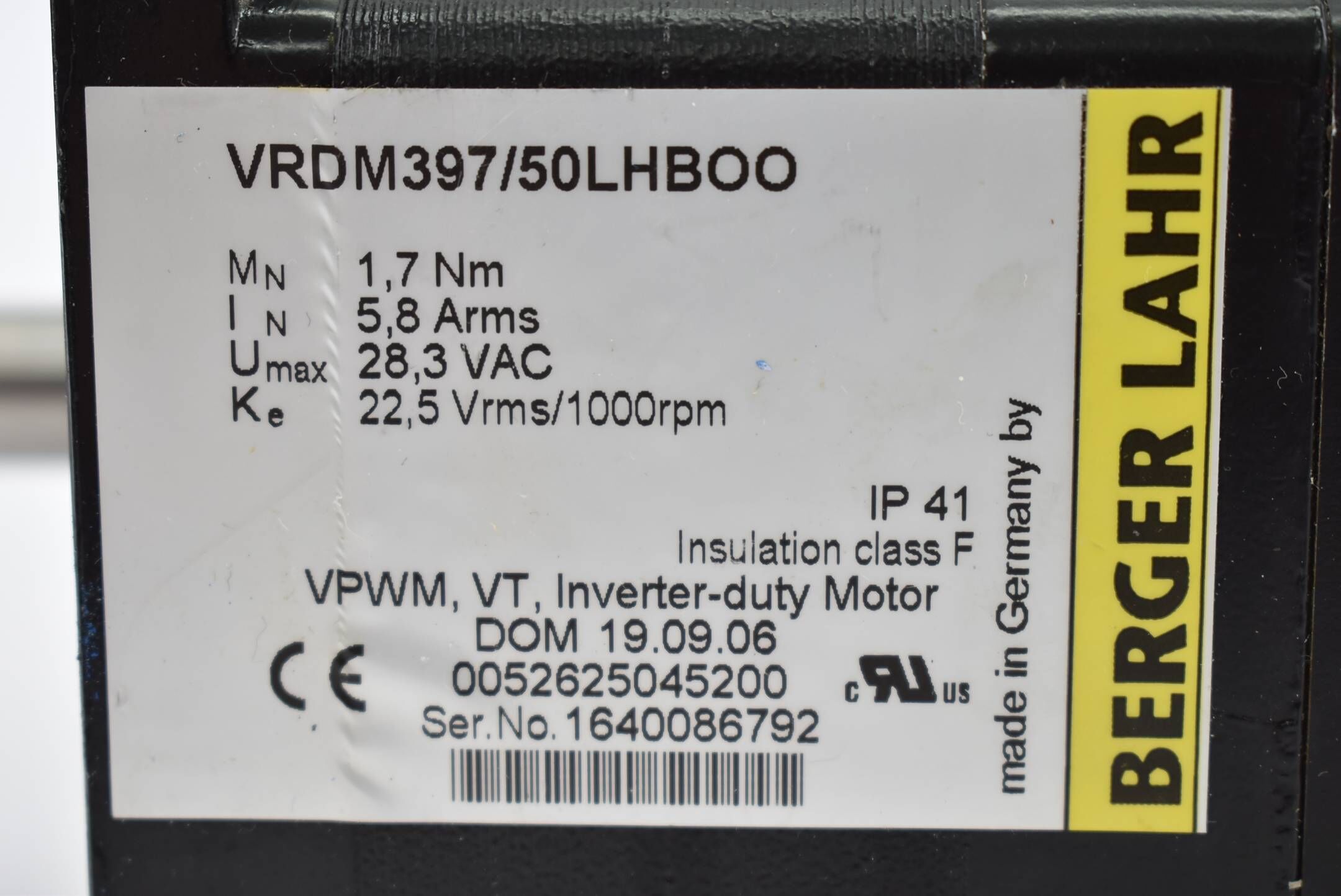Berger Lahr VRDM397/50LHBOO