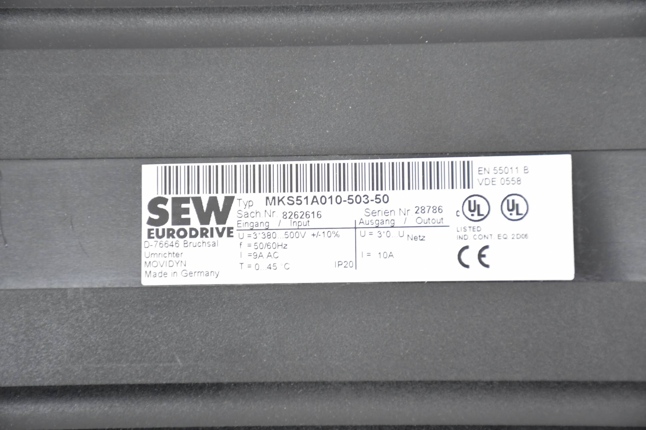 SEW Eurodrive Movidyn Umrichter MKS51A010-503-50 ( 8262616 )