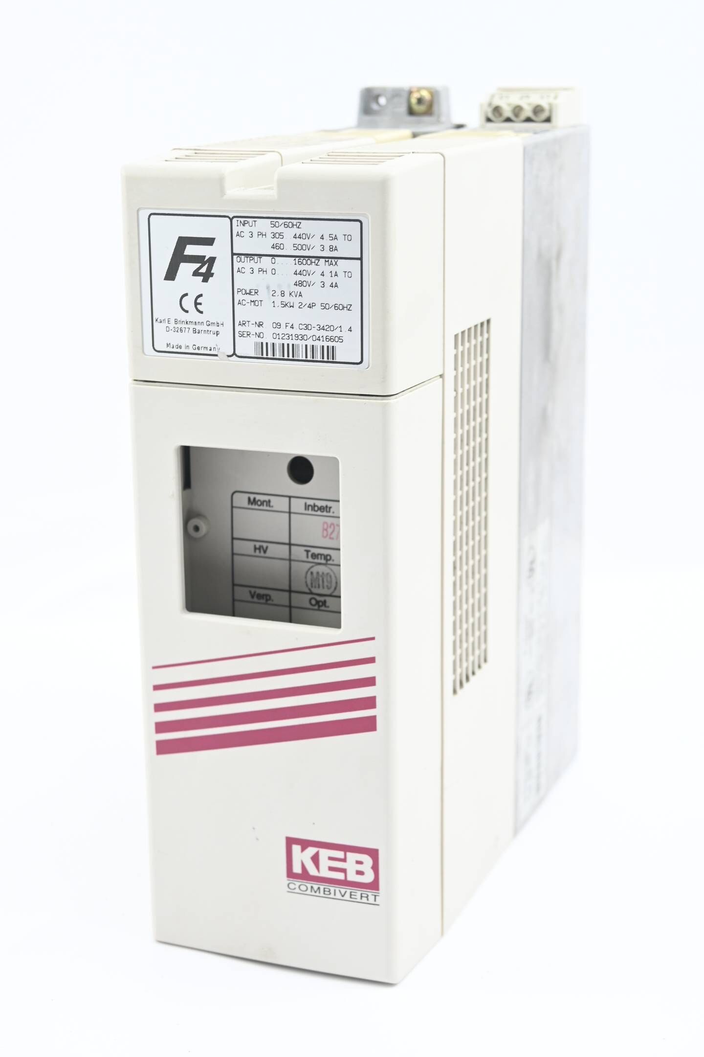 KEB Combivert F4 Frequenzumrichter 09.F4.C3D-3420/1.4 inkl. Netzfilter