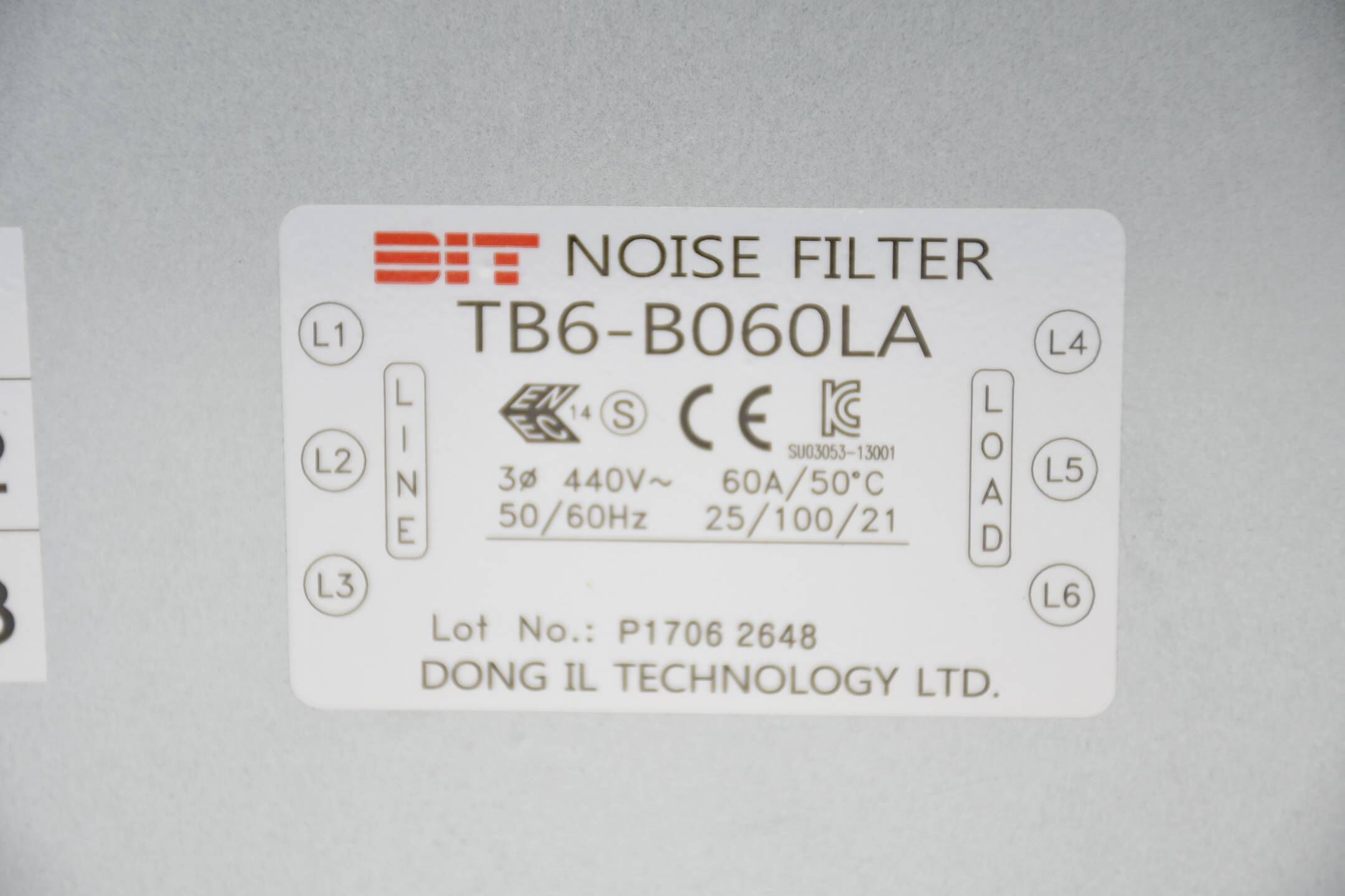 DIT Noise filter TB6-B060LA ( P1706 2648 )