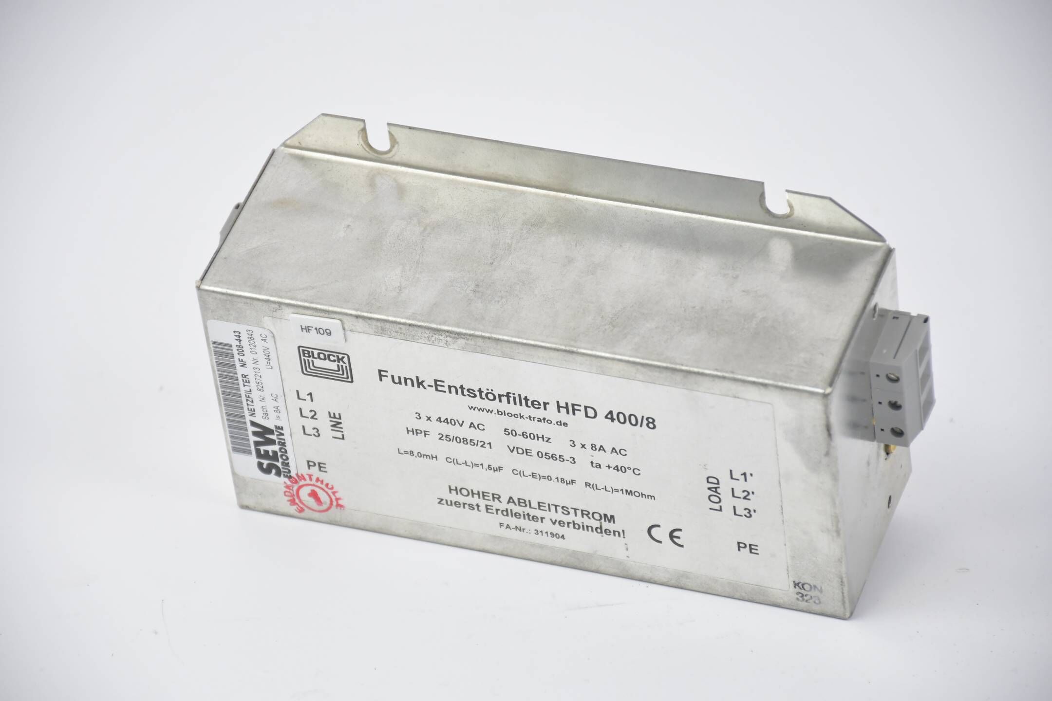 SEW Eurodrive Netzfilter NF 008-443 