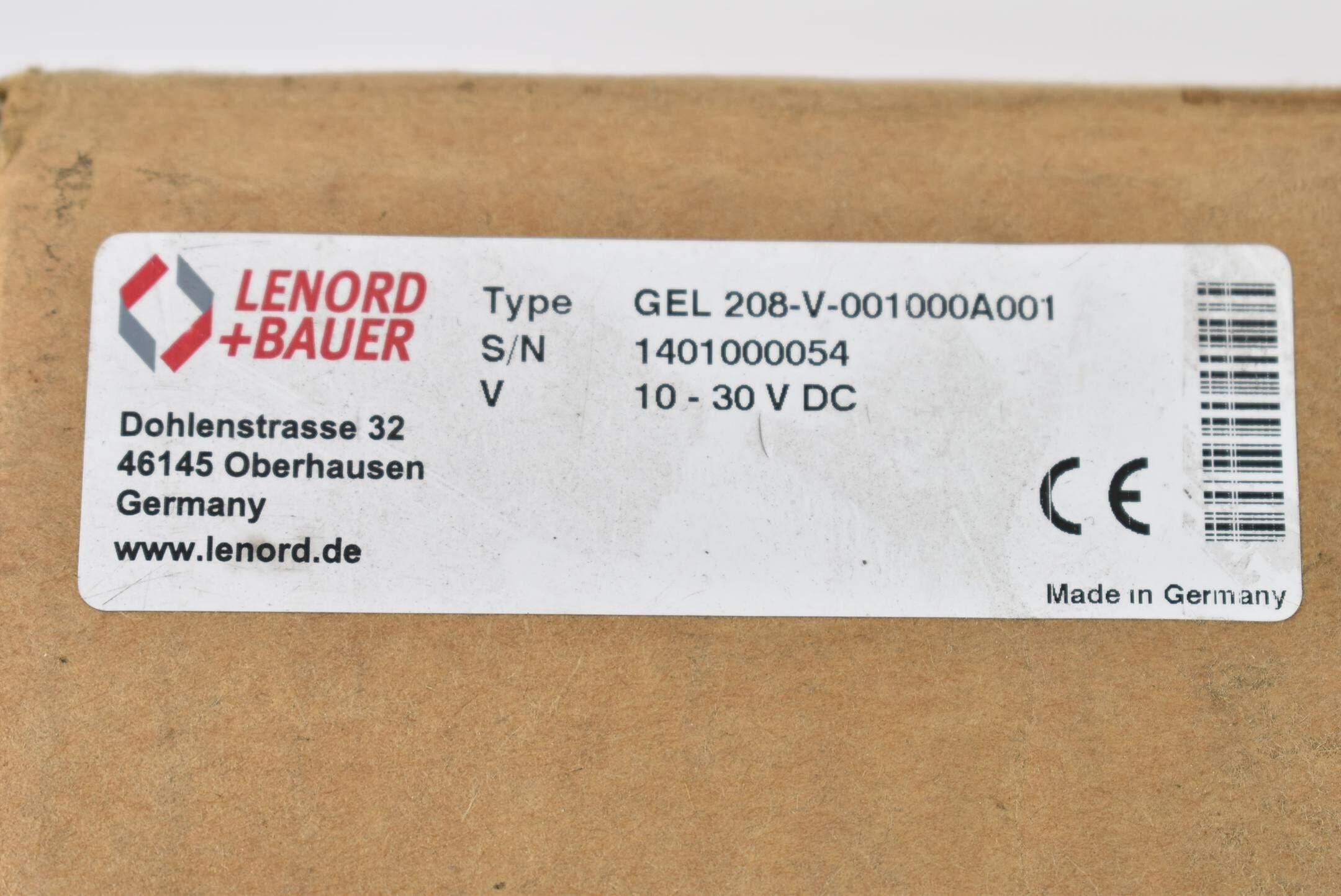 Lenord+Bauer Drehgeber 10-30VDC GEL 208-V-001000A001