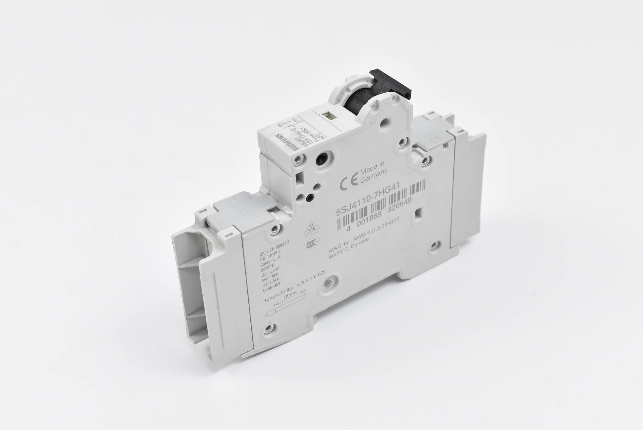 Siemens Leistungsschalter 5SJ4110-7HG41 ( 5SJ4 110-7HG41 ) 1-polig / 240V