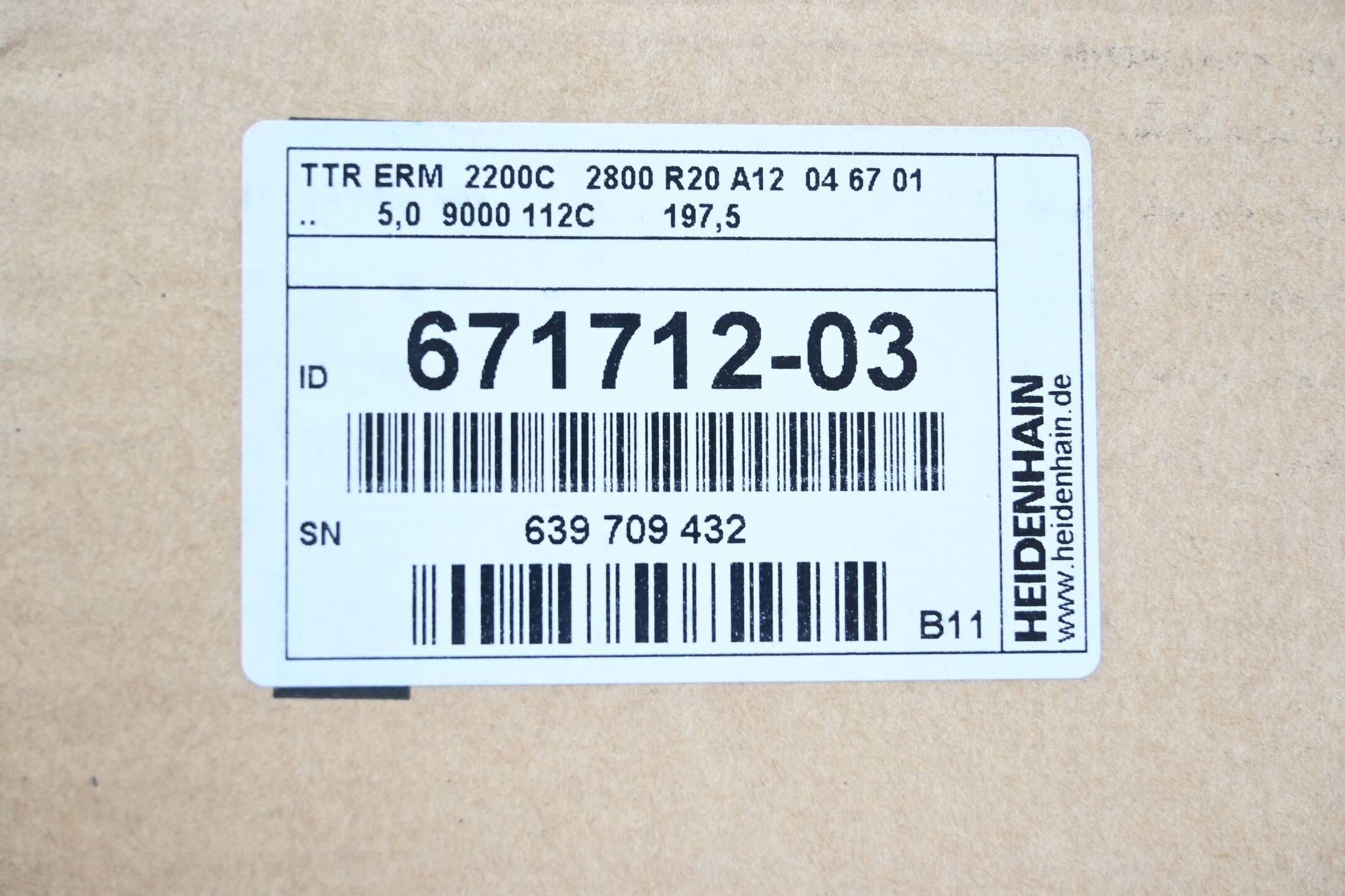 Heidenhain Teilungstrommel mit Zentrierbund TTR ERM 2200C ( 671712-03 ) Ver. B11