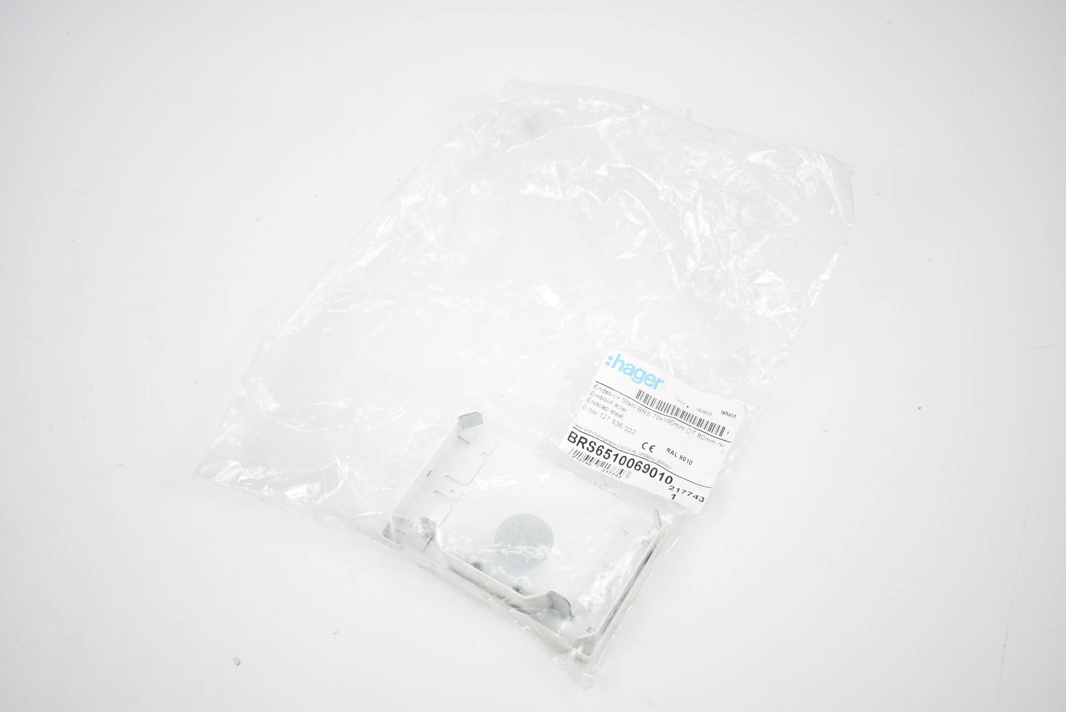 Hager Endstück Stahl BRS 70x100mm OT 80mm BRS6510069010