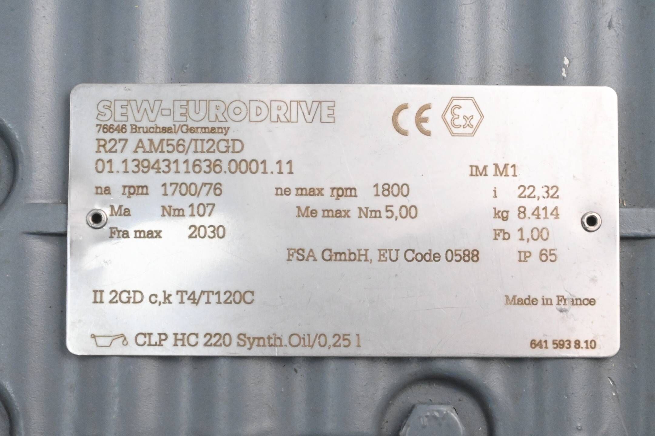 SEW-Eurodrive Stirnradgetriebe R27 AM56/II2GD