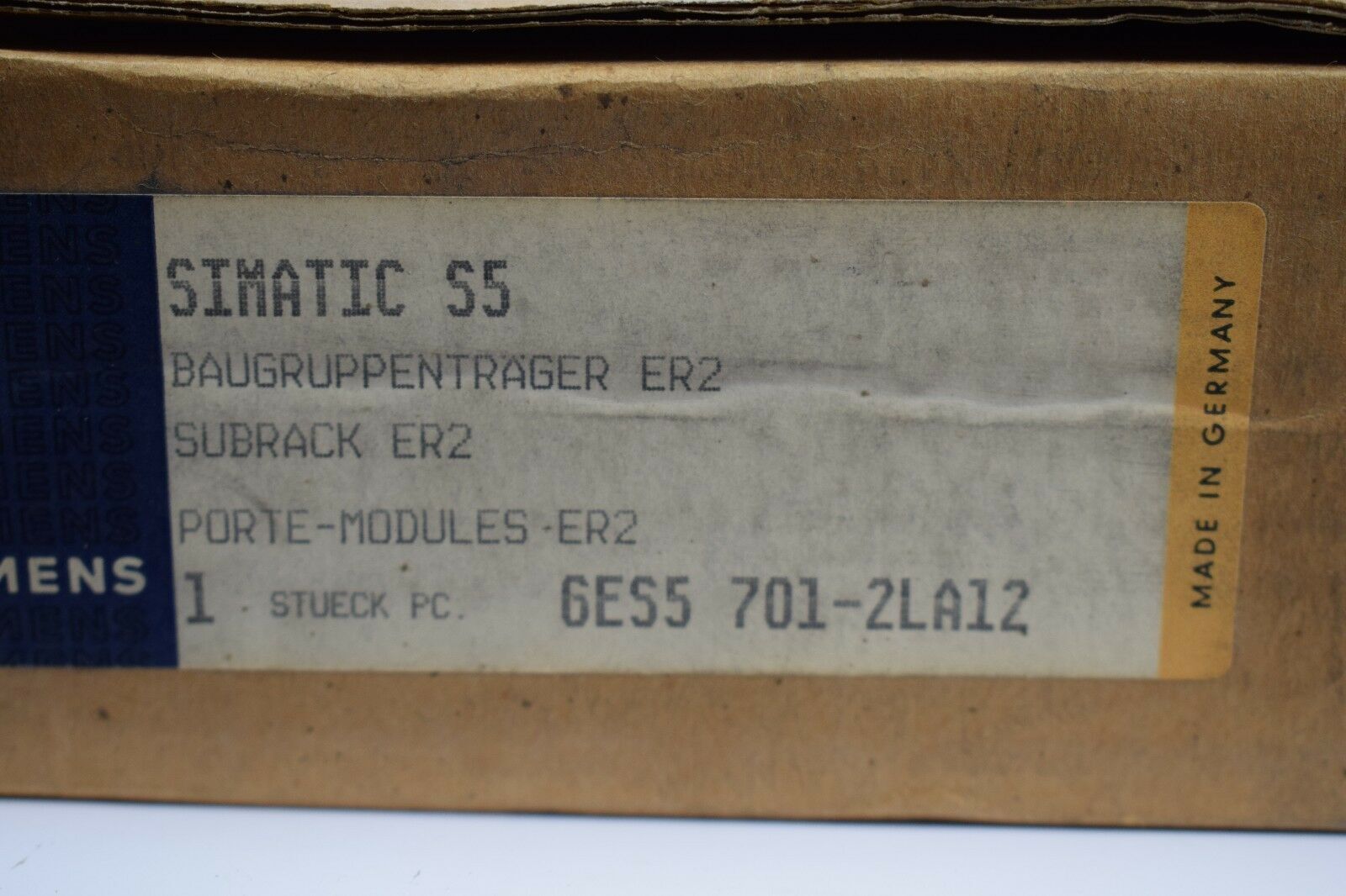 Siemens simatic S5 SUBRACK ER2 6ES5 701-2LA12 ( 6ES5701-2LA12 )