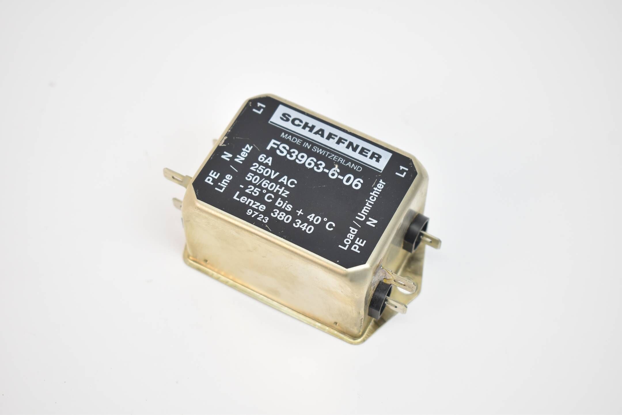 Schaffner Netzfilter FS3963-6-06 ( 250VAC 6A 50-60Hz ) 380340