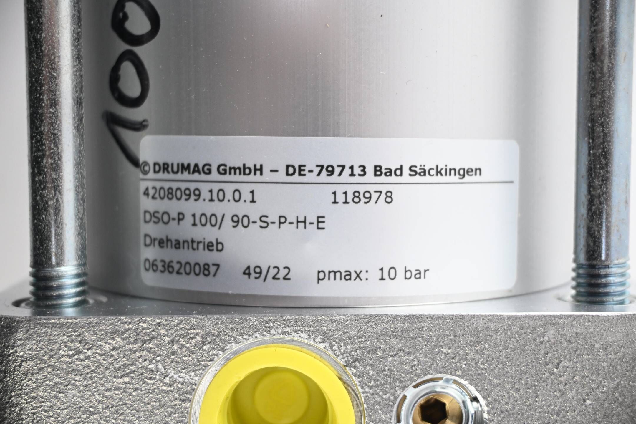 Drumag Specken Pneumatischer Schwenkantrieb DSO-P 100/90-S-P-H-E