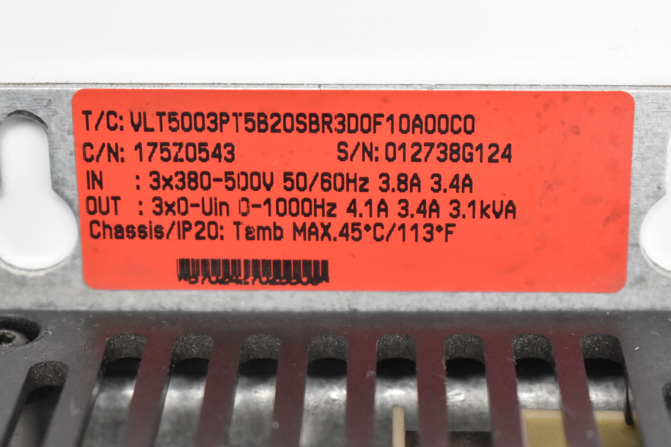 Danfoss VLT 5000 Umrichter VTL5003PT5B20SBR3D0F10A00C0 ( 175Z0543 )