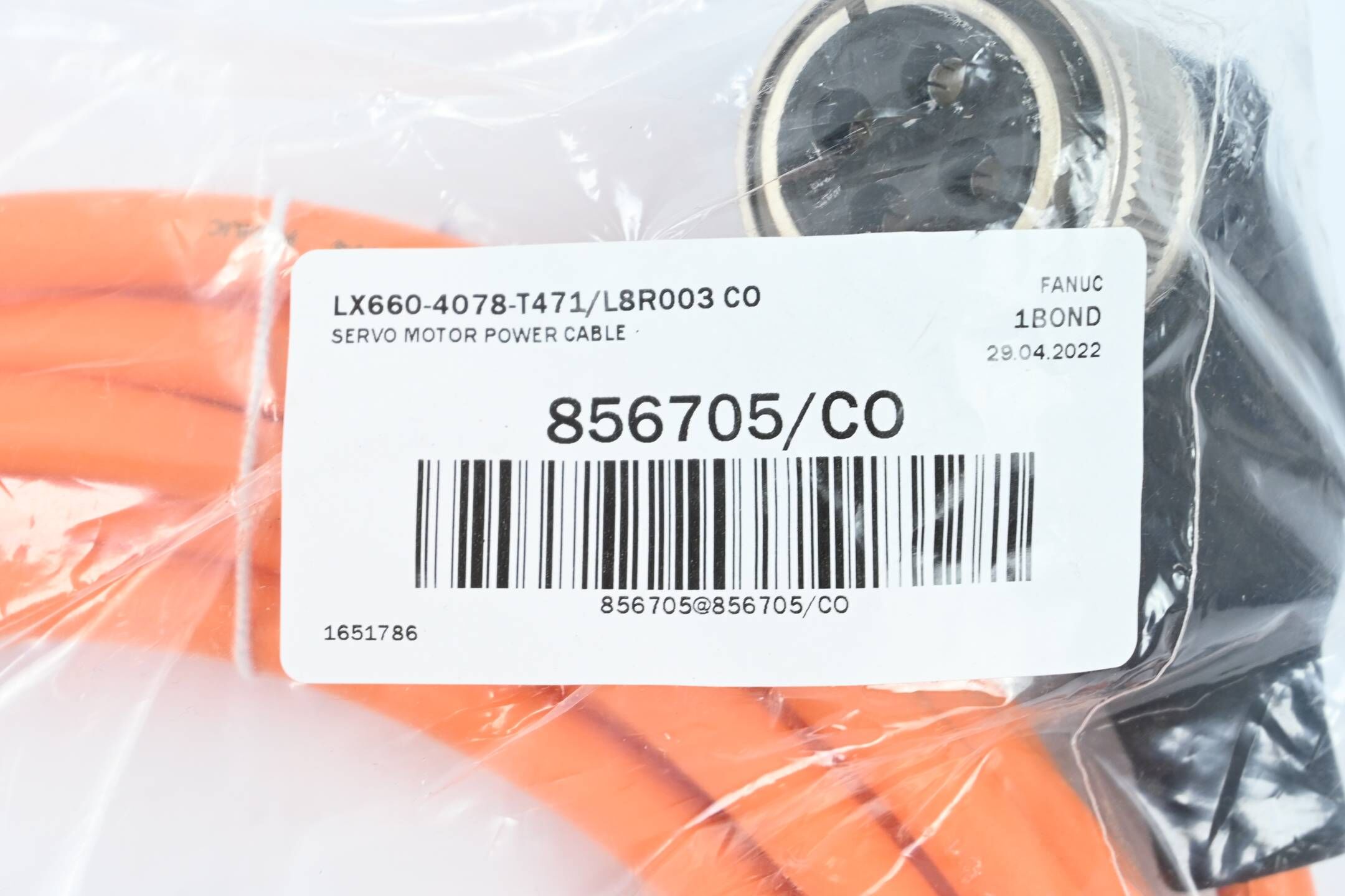 Fanuc Servo Motor Power Kabel LX660-4078-T471/L8R003 CO ( 856705/CO )