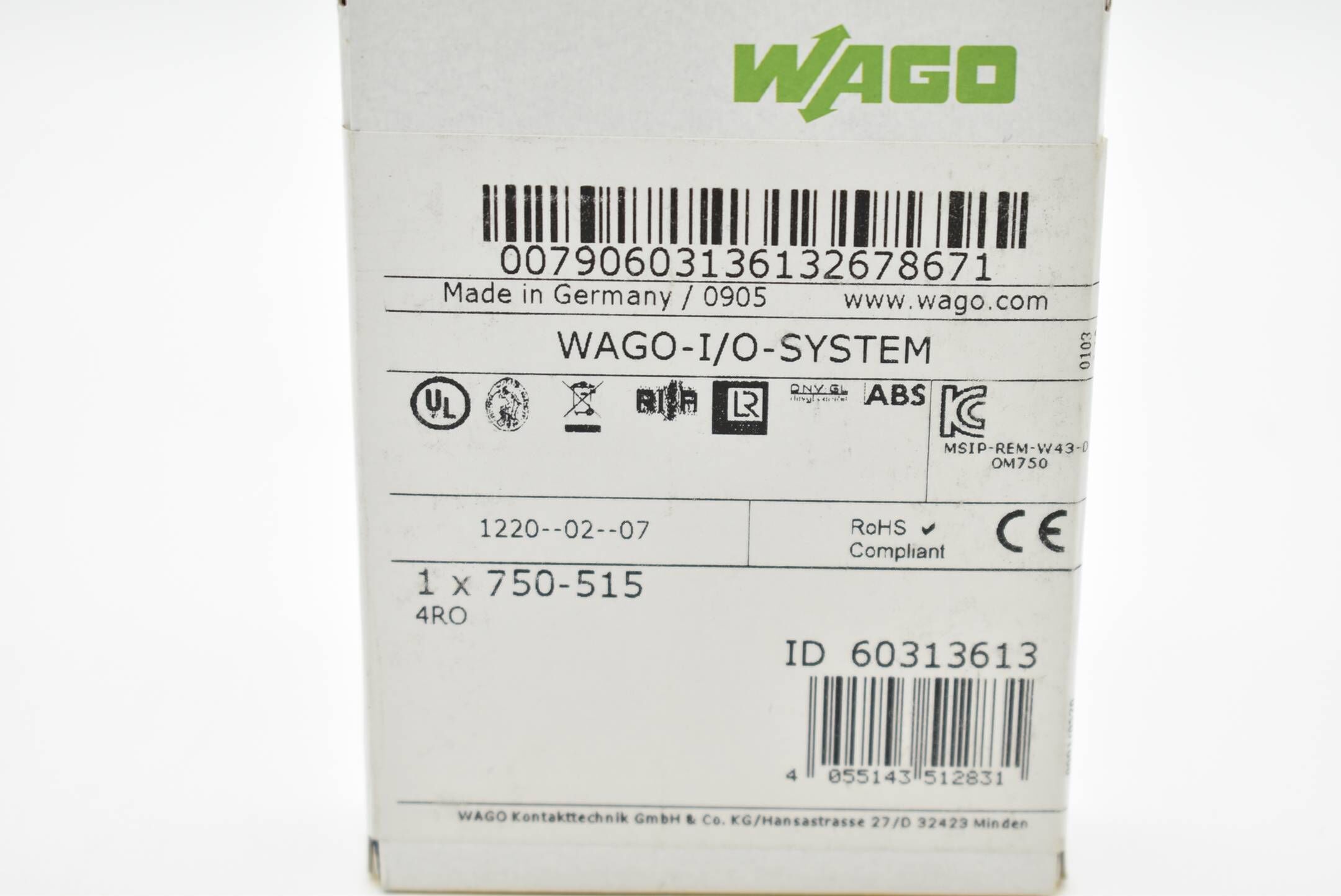 Wago I/O-System Ausgangsklemme 750-515 